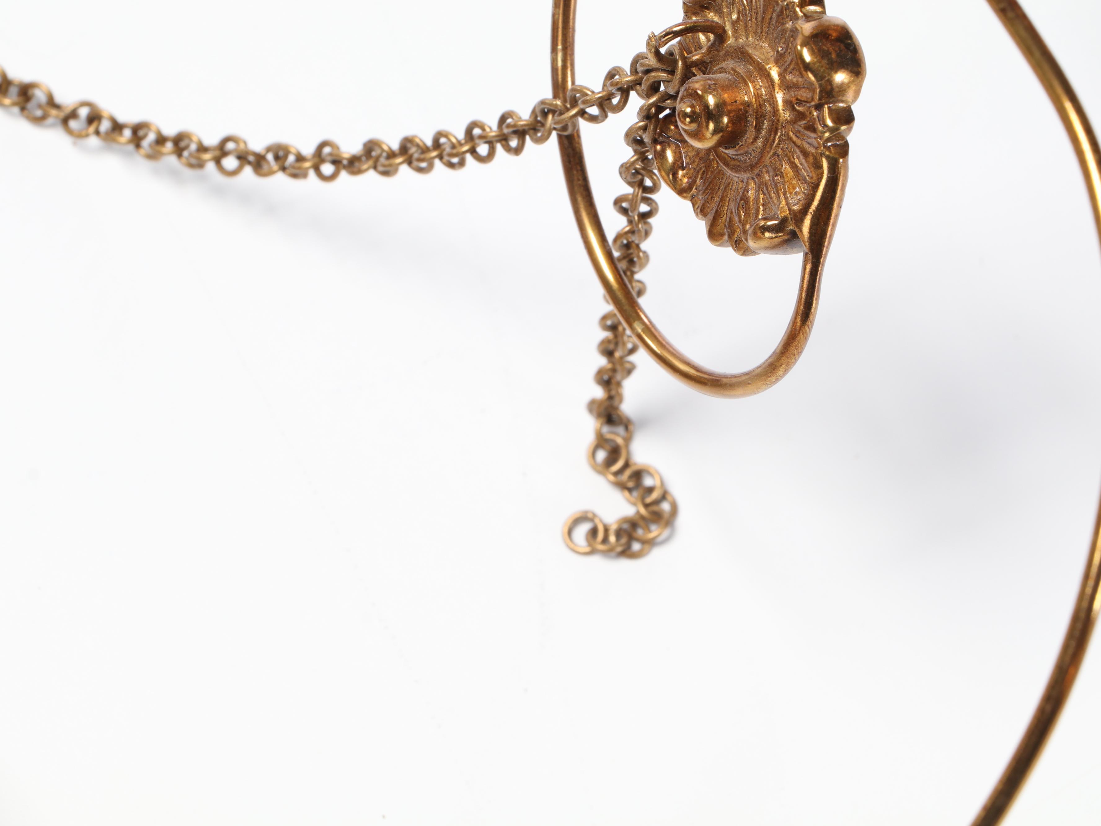 Pair of French Empire Style Scrolled Gilt Metal Candle Sconces