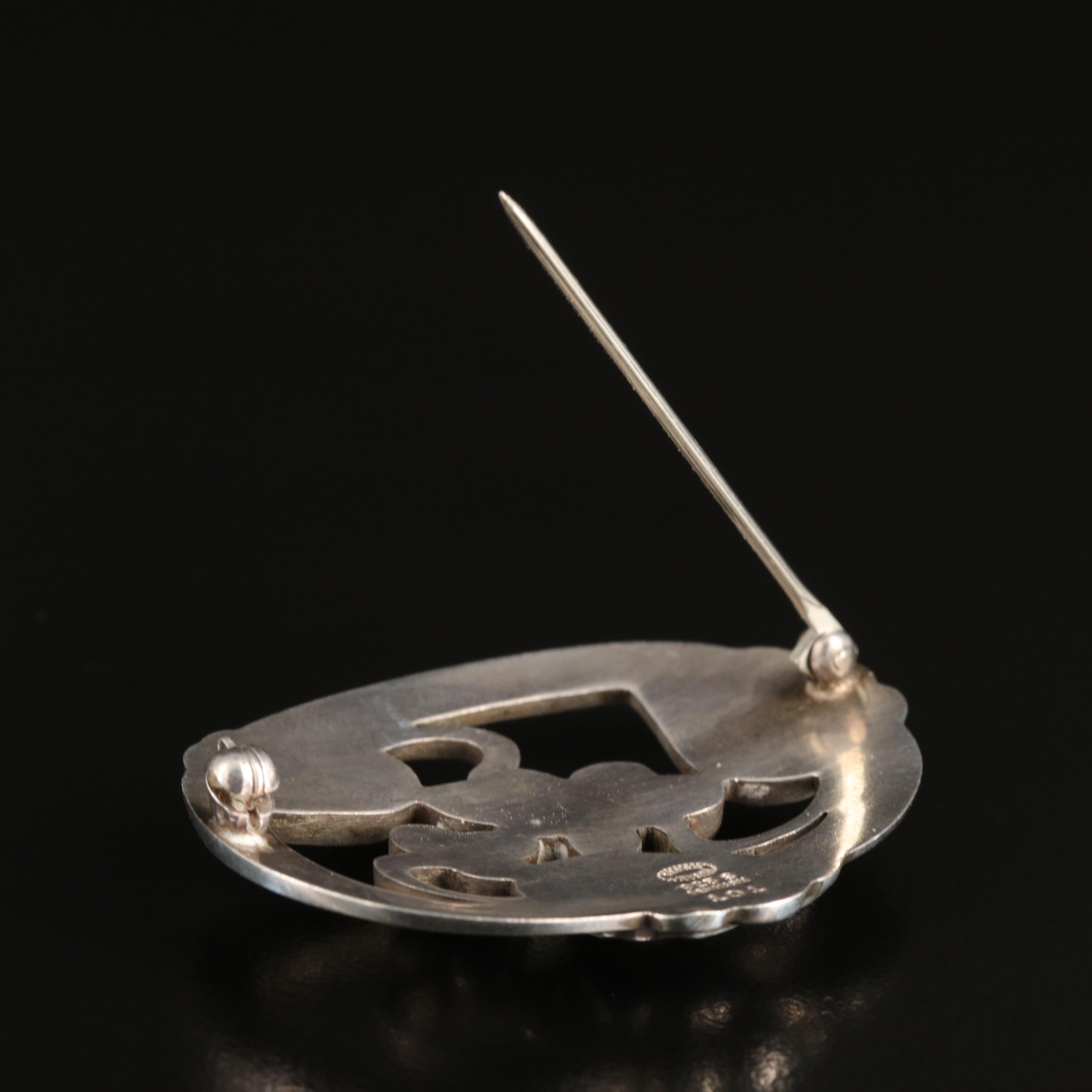 Georg Jensen "Moonlight Grapes" Sterling Brooch