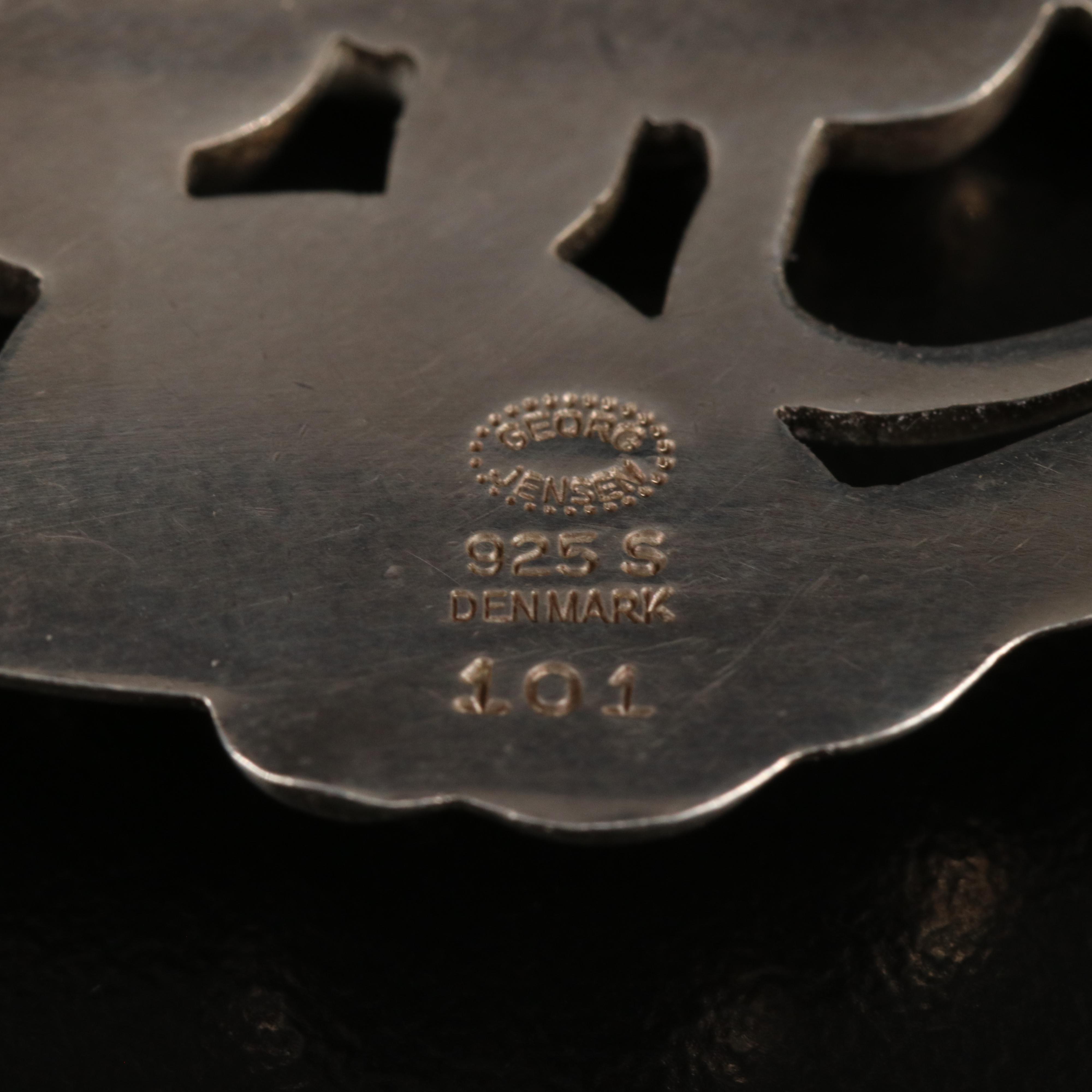 Georg Jensen "Moonlight Grapes" Sterling Brooch