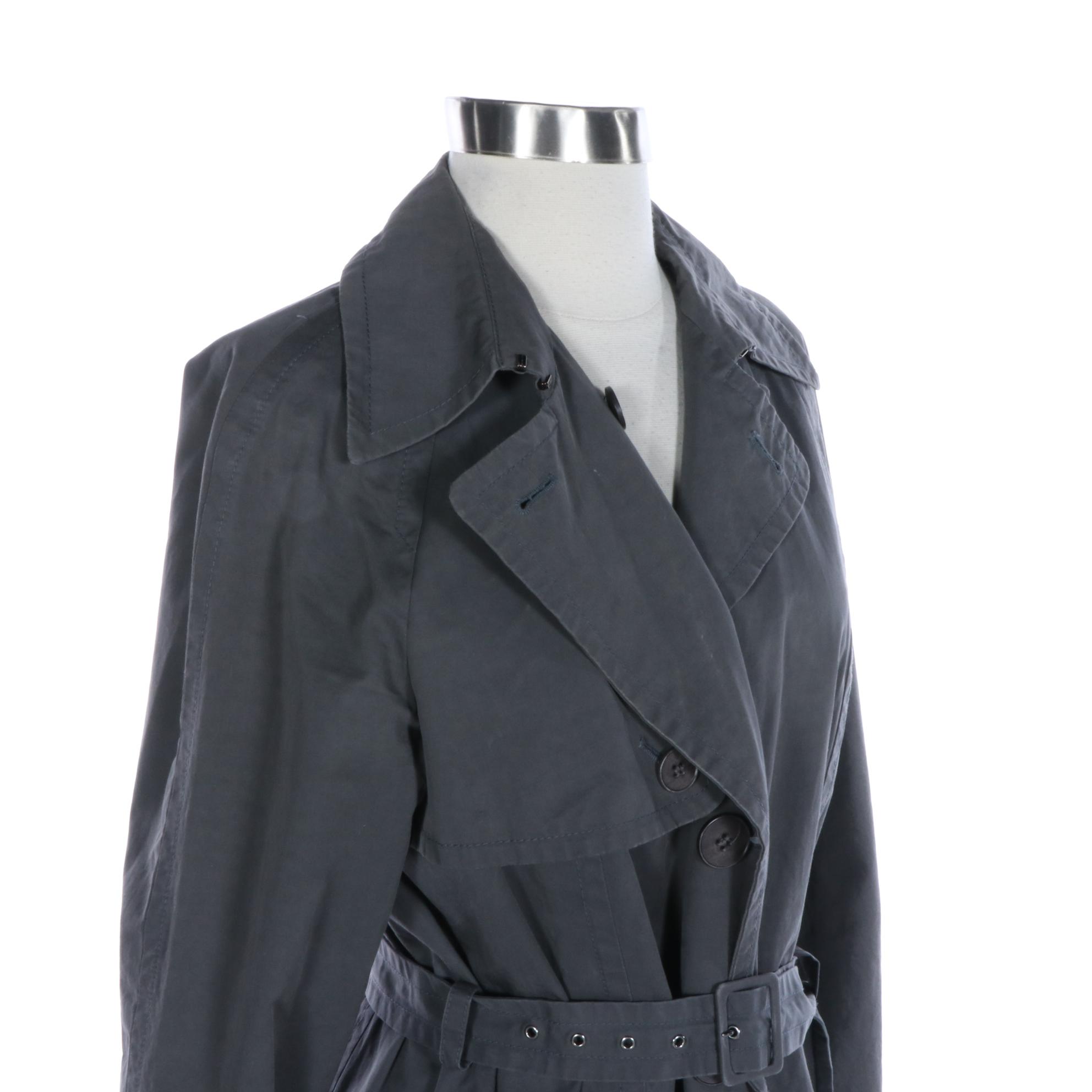 BOSS Hugo Boss Single-Breasted Trench Coat in Cotton Blend