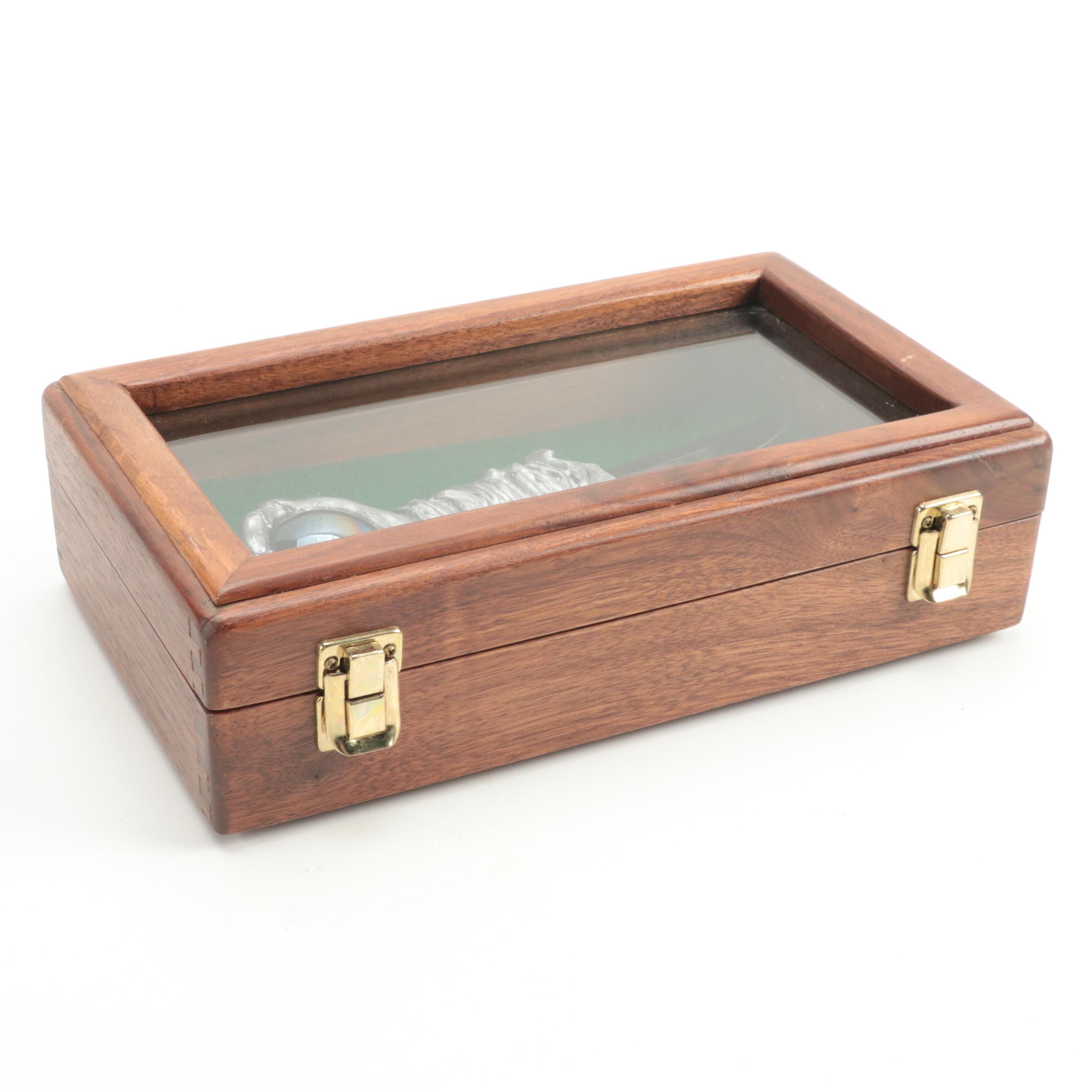 Michael Ricker Limited Edition Hand With Orb Handle Knife in Case, 2001