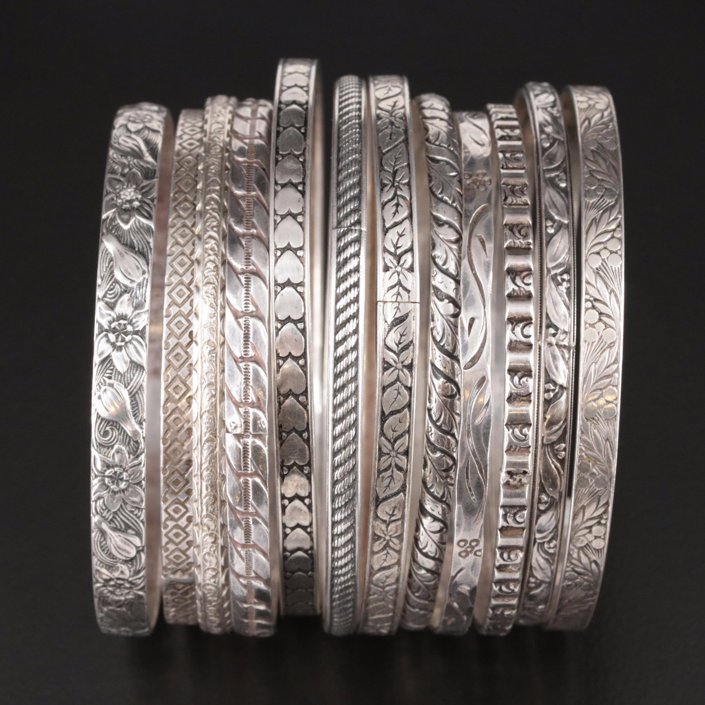 Danecraft and Stuart Nye Featured in Vintage Sterling Bangles