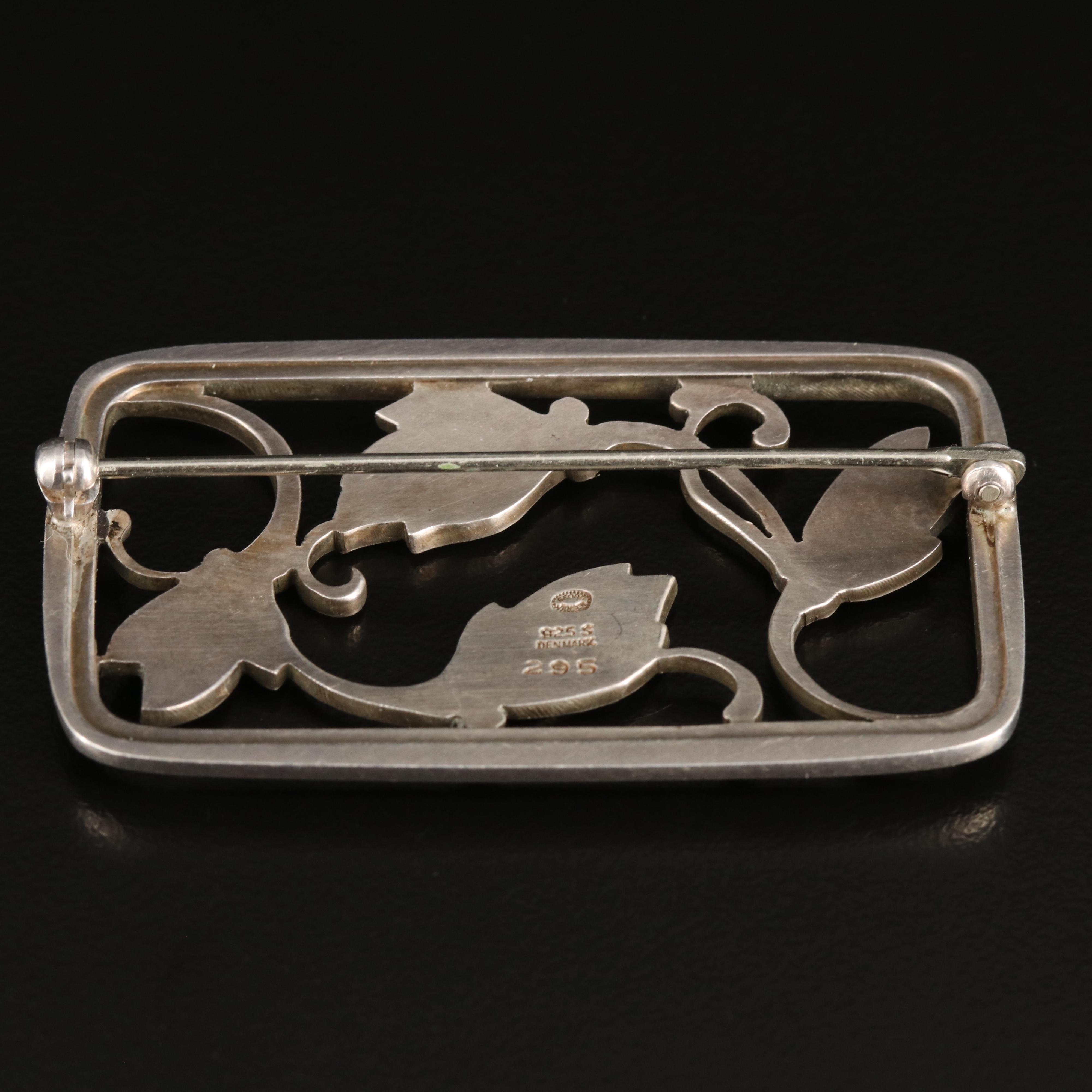 Georg Jensen Sterling Tulip Brooch