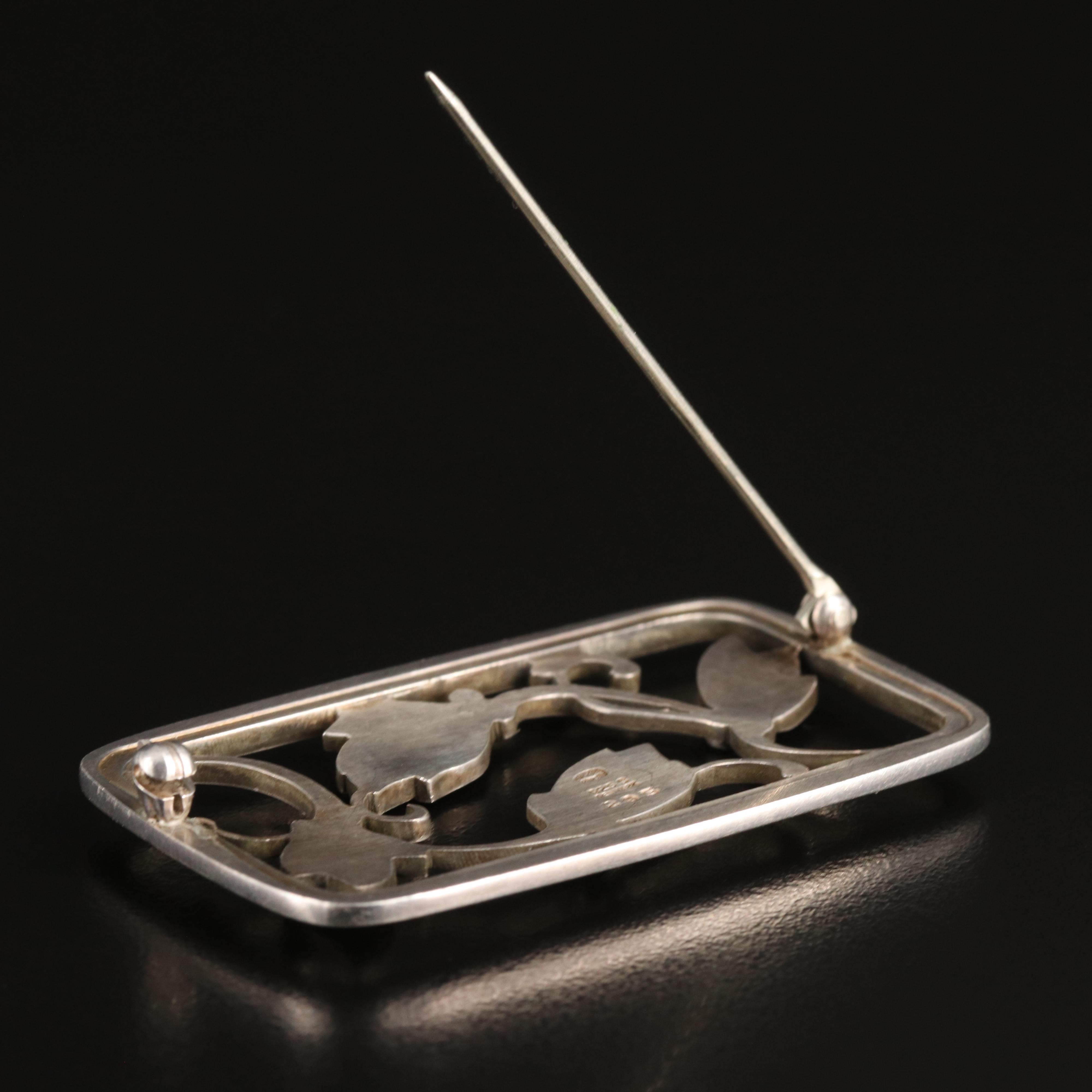 Georg Jensen Sterling Tulip Brooch