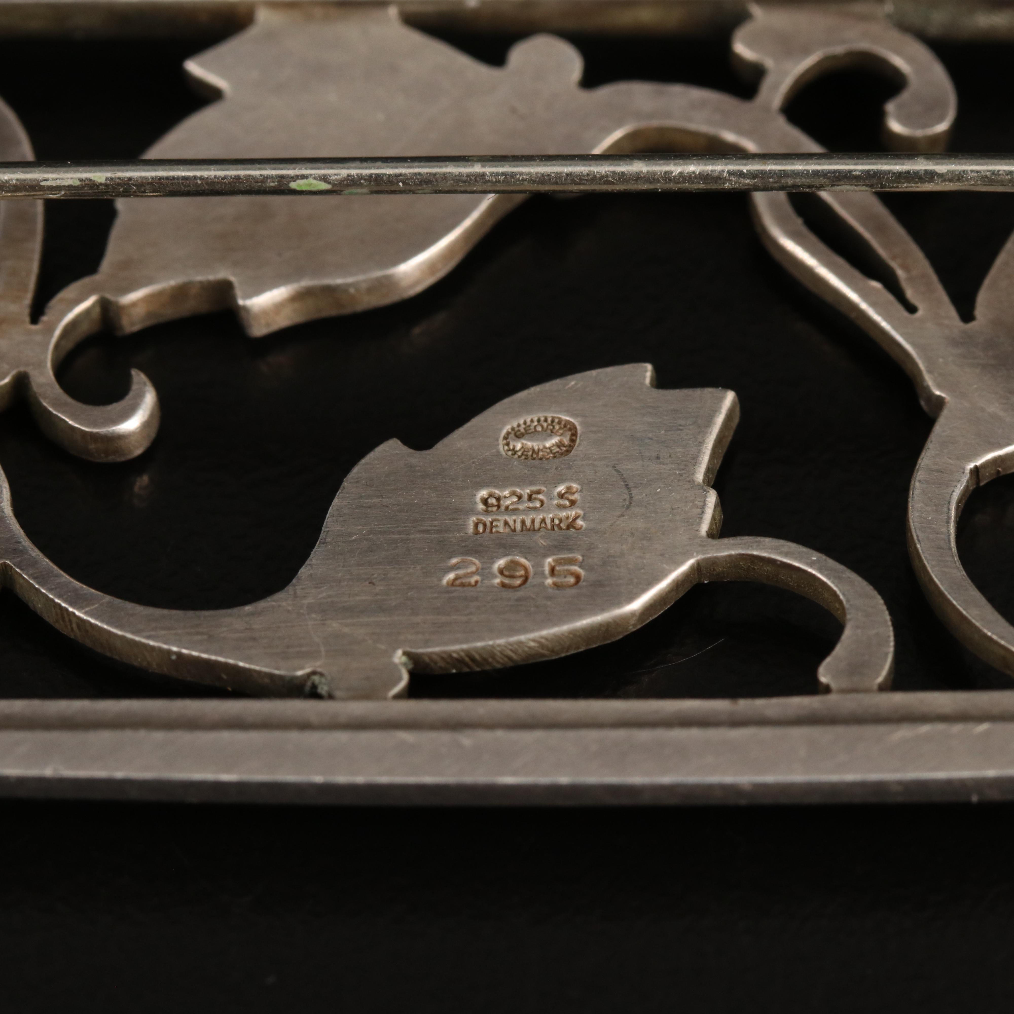 Georg Jensen Sterling Tulip Brooch