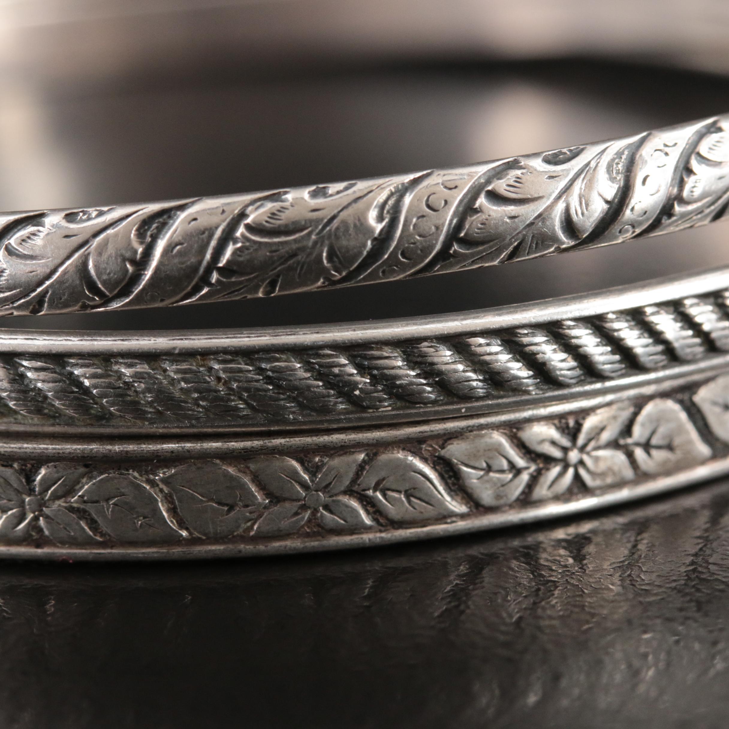 Danecraft and Stuart Nye Featured in Vintage Sterling Bangles