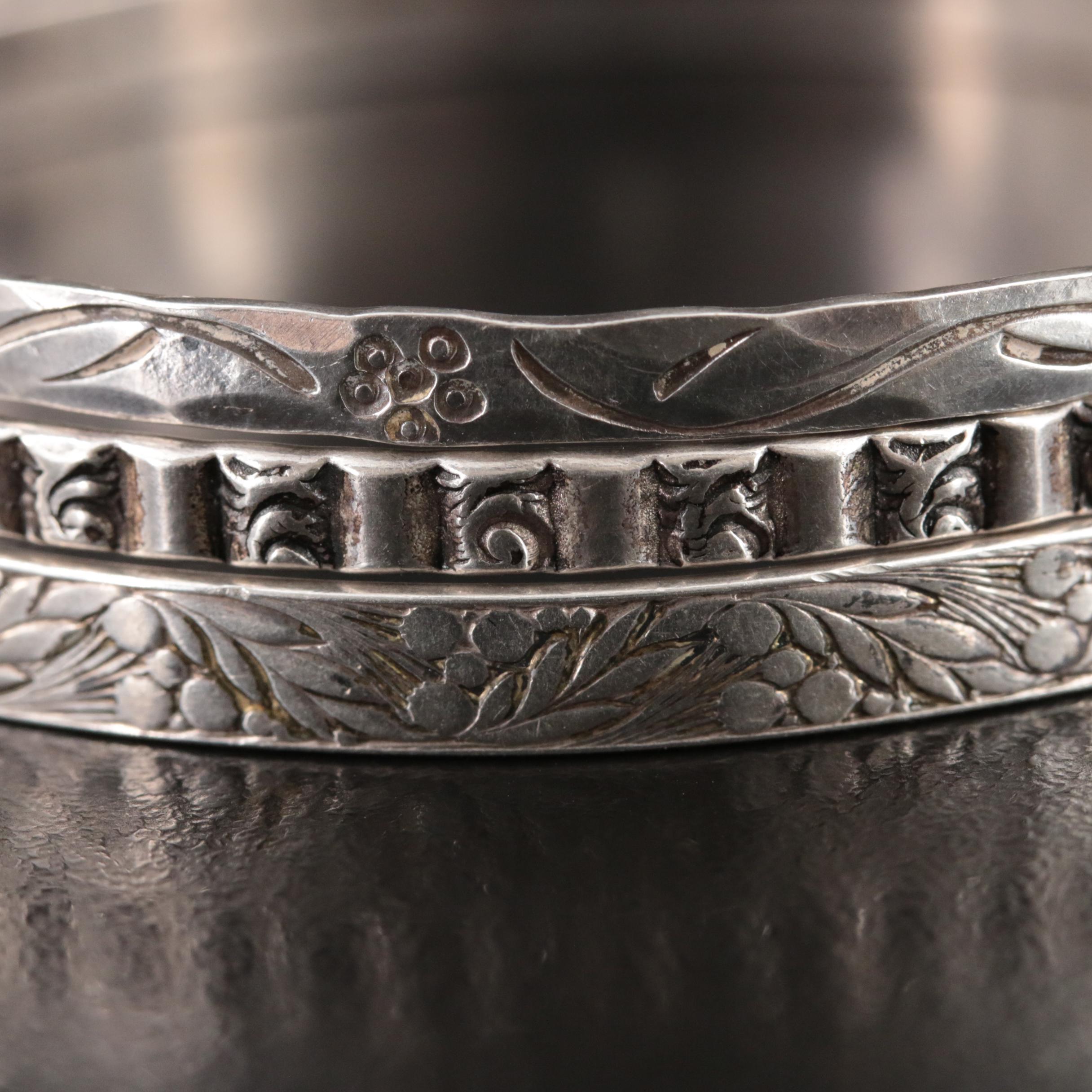 Danecraft and Stuart Nye Featured in Vintage Sterling Bangles