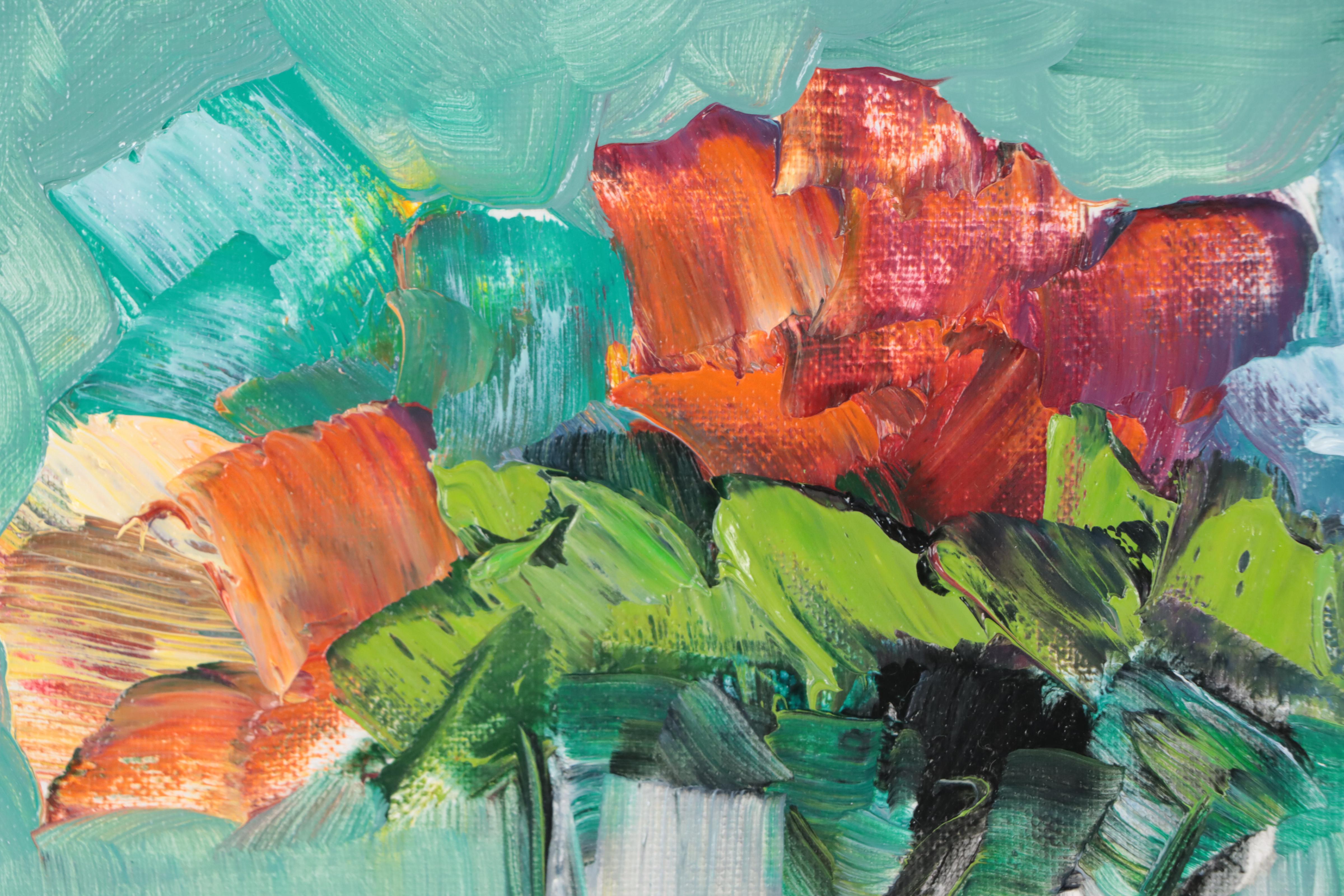 José M. Lima Floral Still Life Oil Painting, 2023