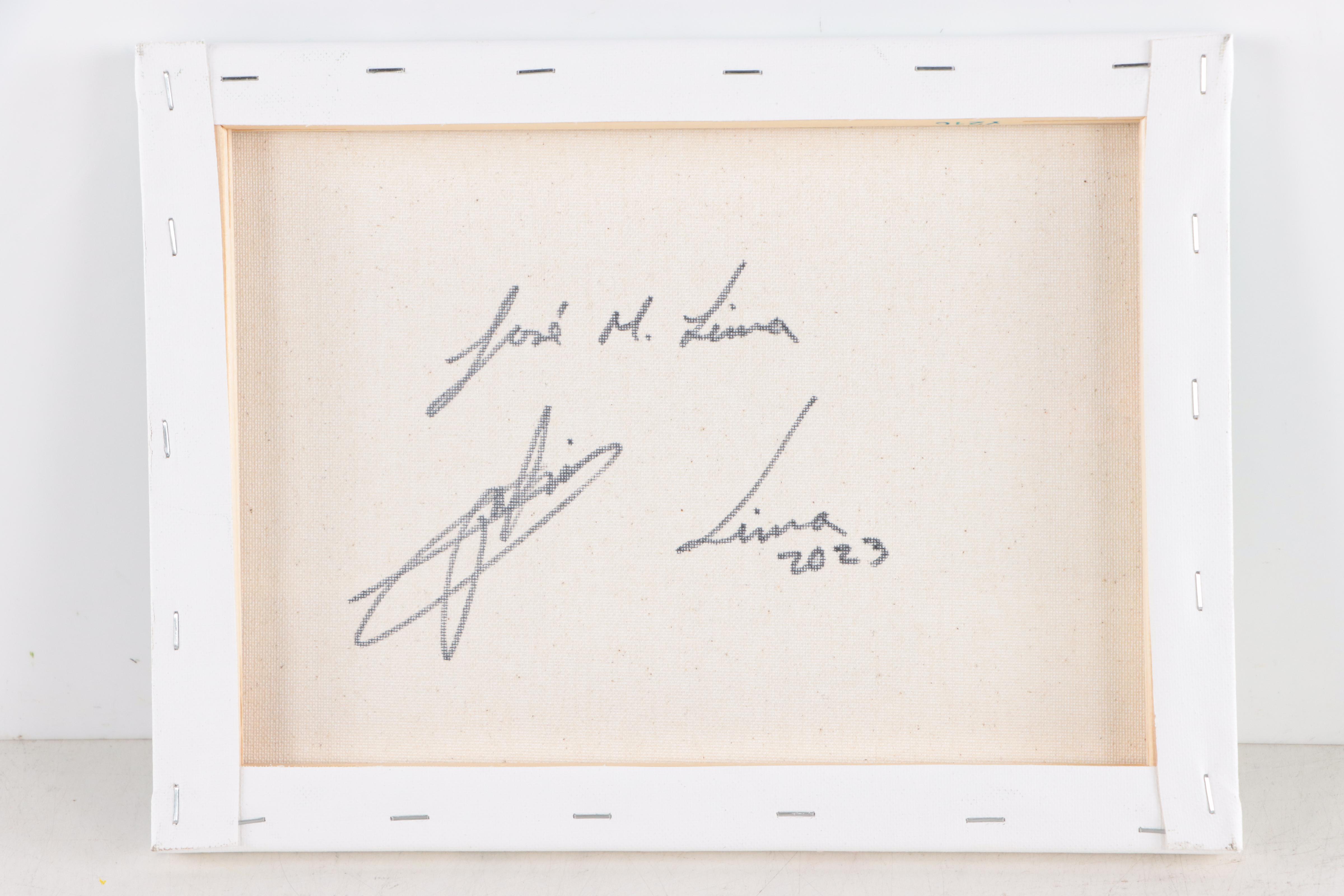 José M. Lima Floral Still Life Oil Painting, 2023