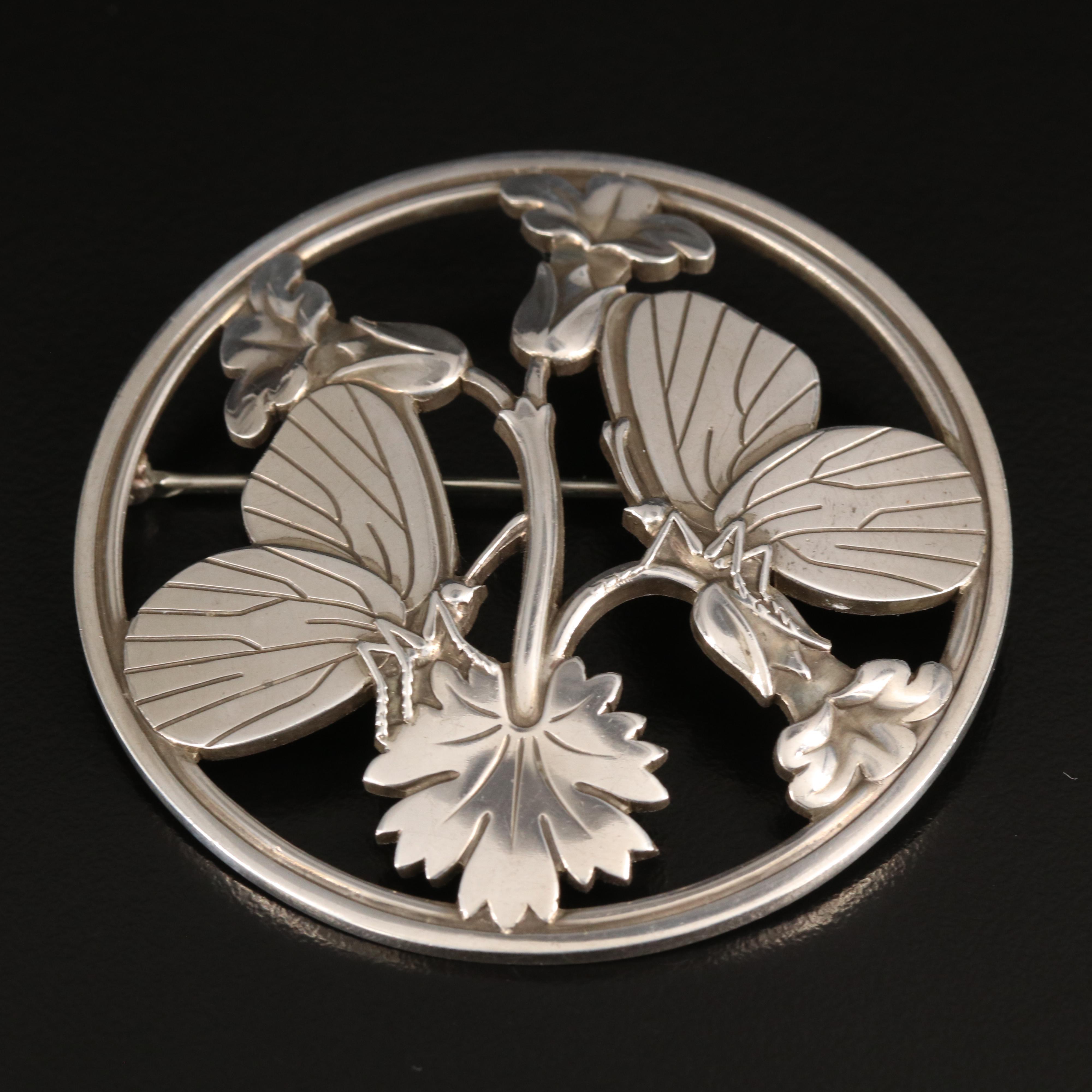 Arno Malinowski for Georg Jensen "Moonlight" Sterling Brooch