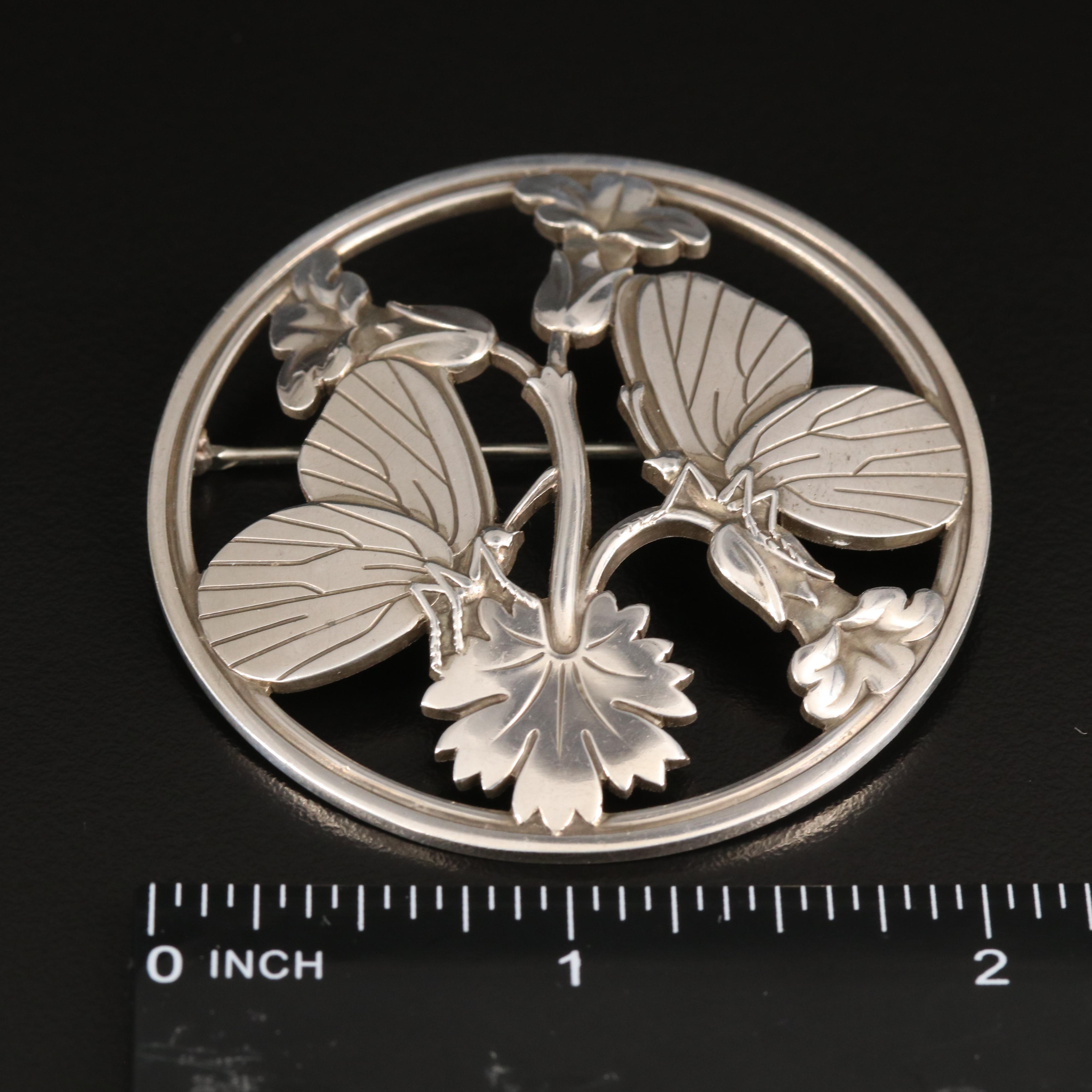 Arno Malinowski for Georg Jensen "Moonlight" Sterling Brooch