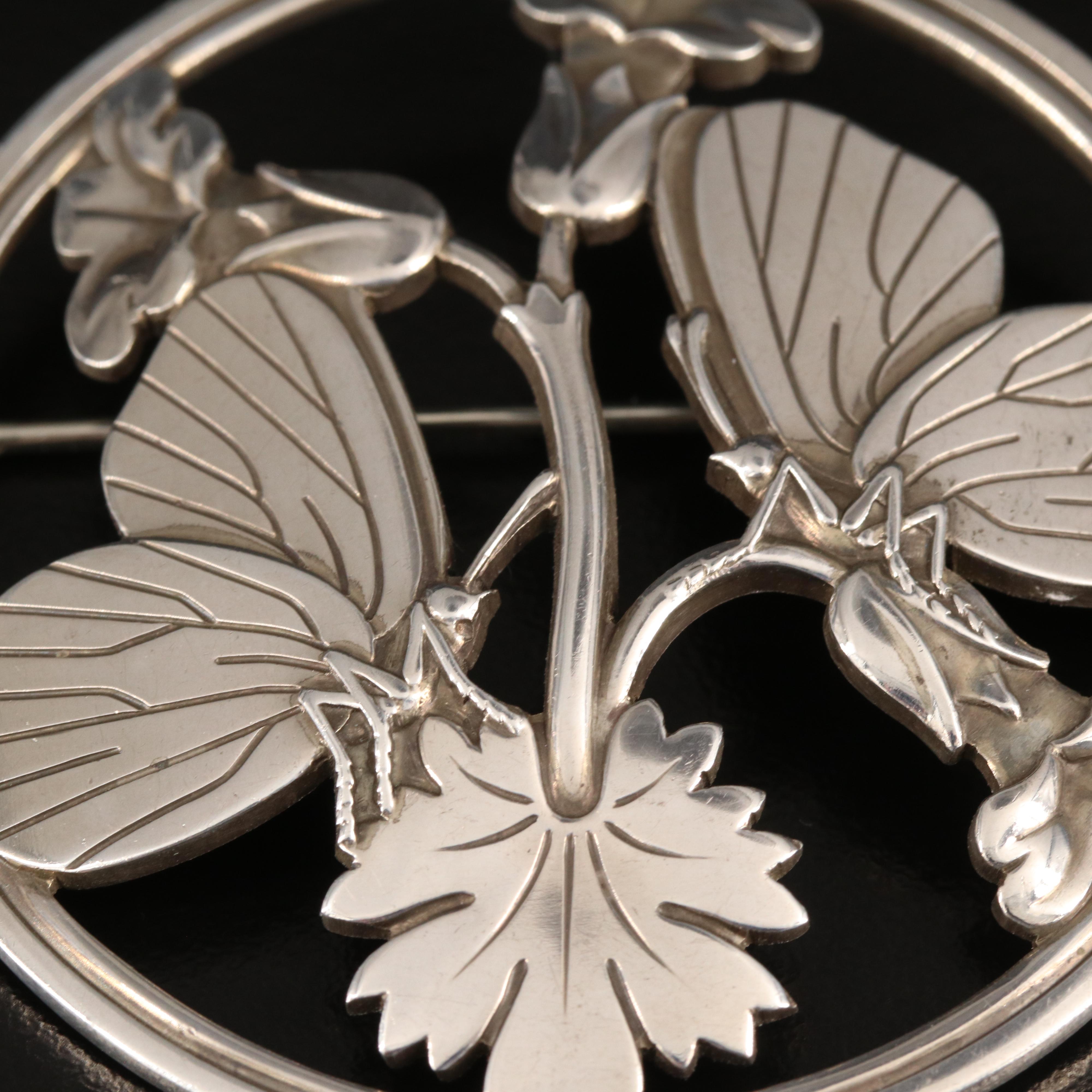 Arno Malinowski for Georg Jensen "Moonlight" Sterling Brooch