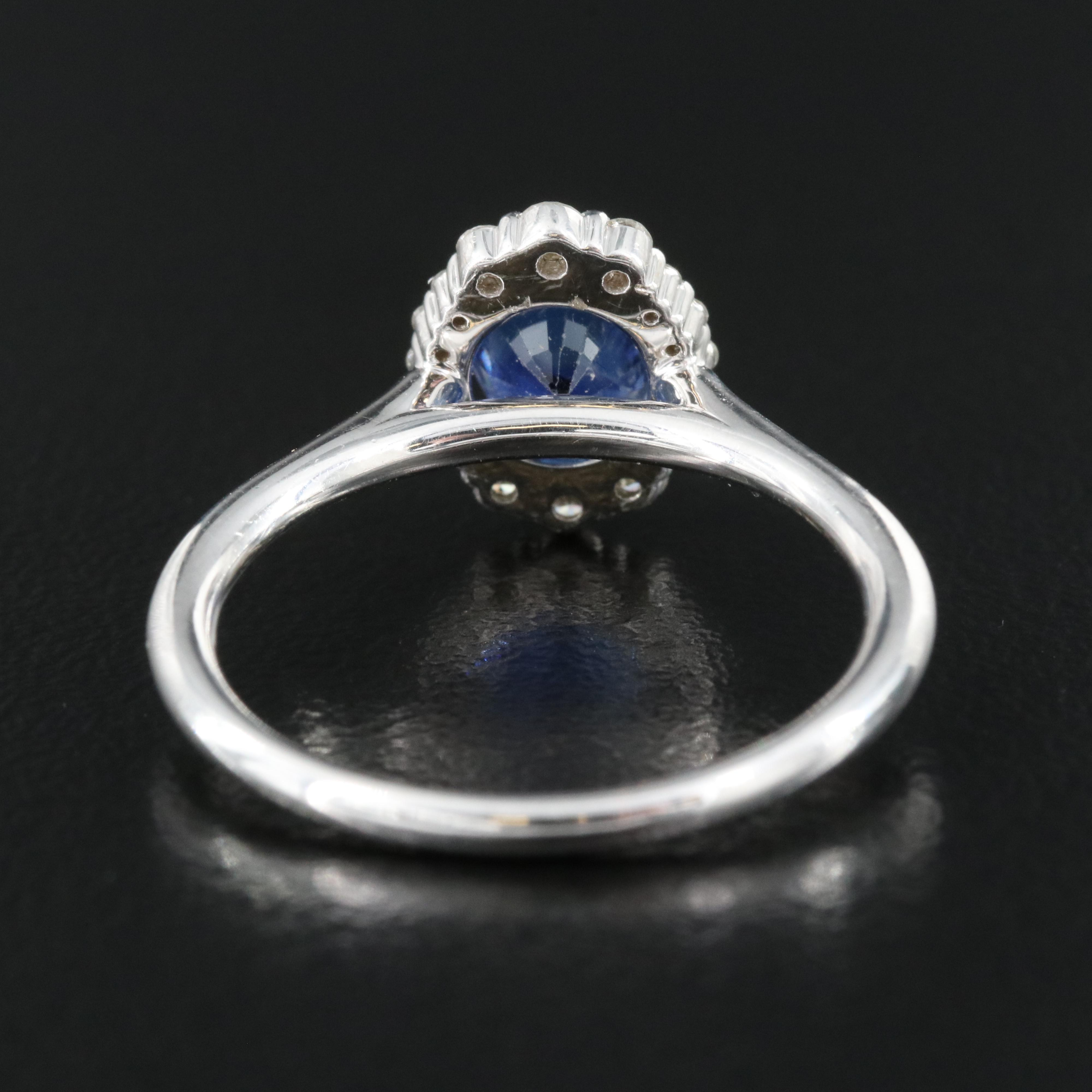 14K 1.34 CT Sapphire and Diamond Ring