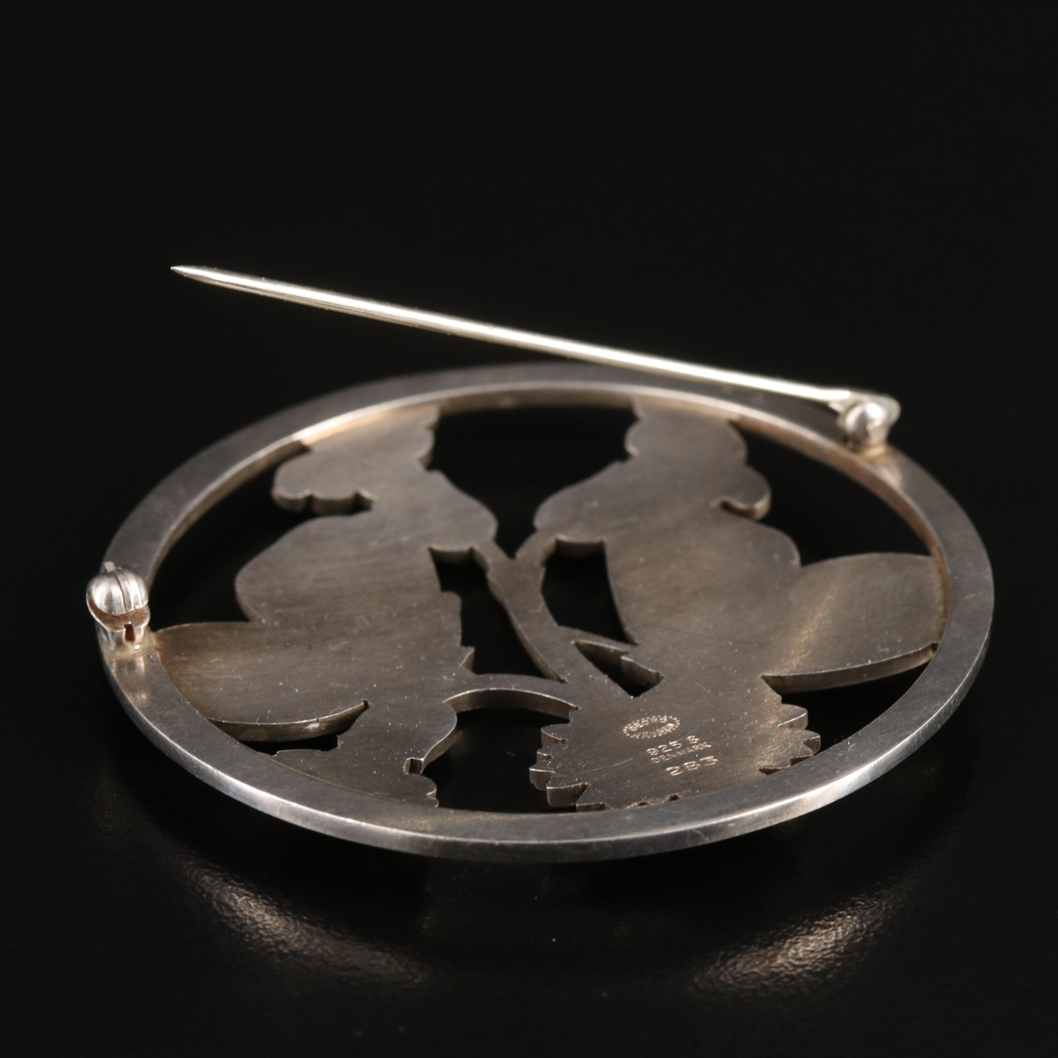 Arno Malinowski for Georg Jensen "Moonlight" Sterling Brooch