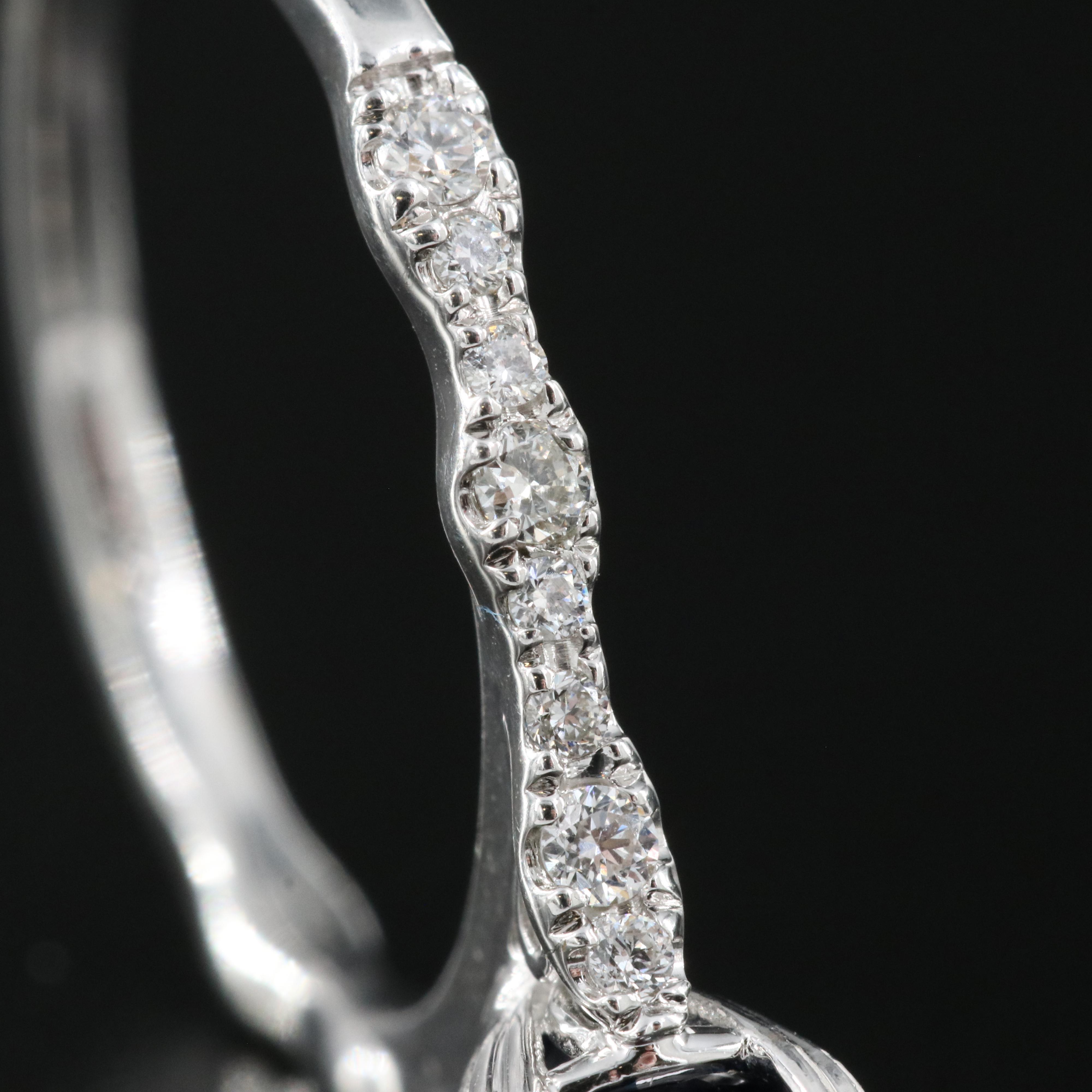 14K 1.40 CT Sapphire and Diamond Ring