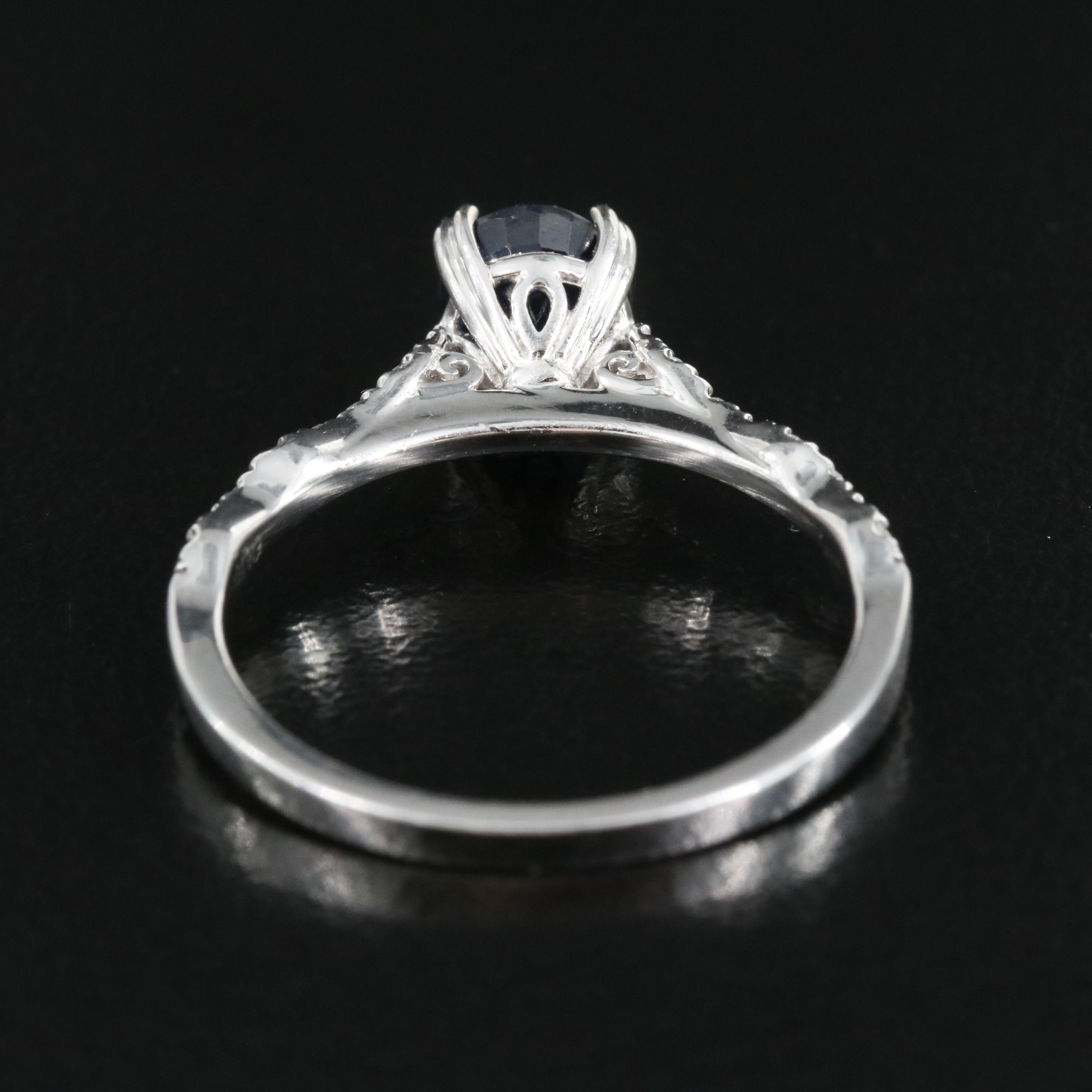 14K 1.40 CT Sapphire and Diamond Ring