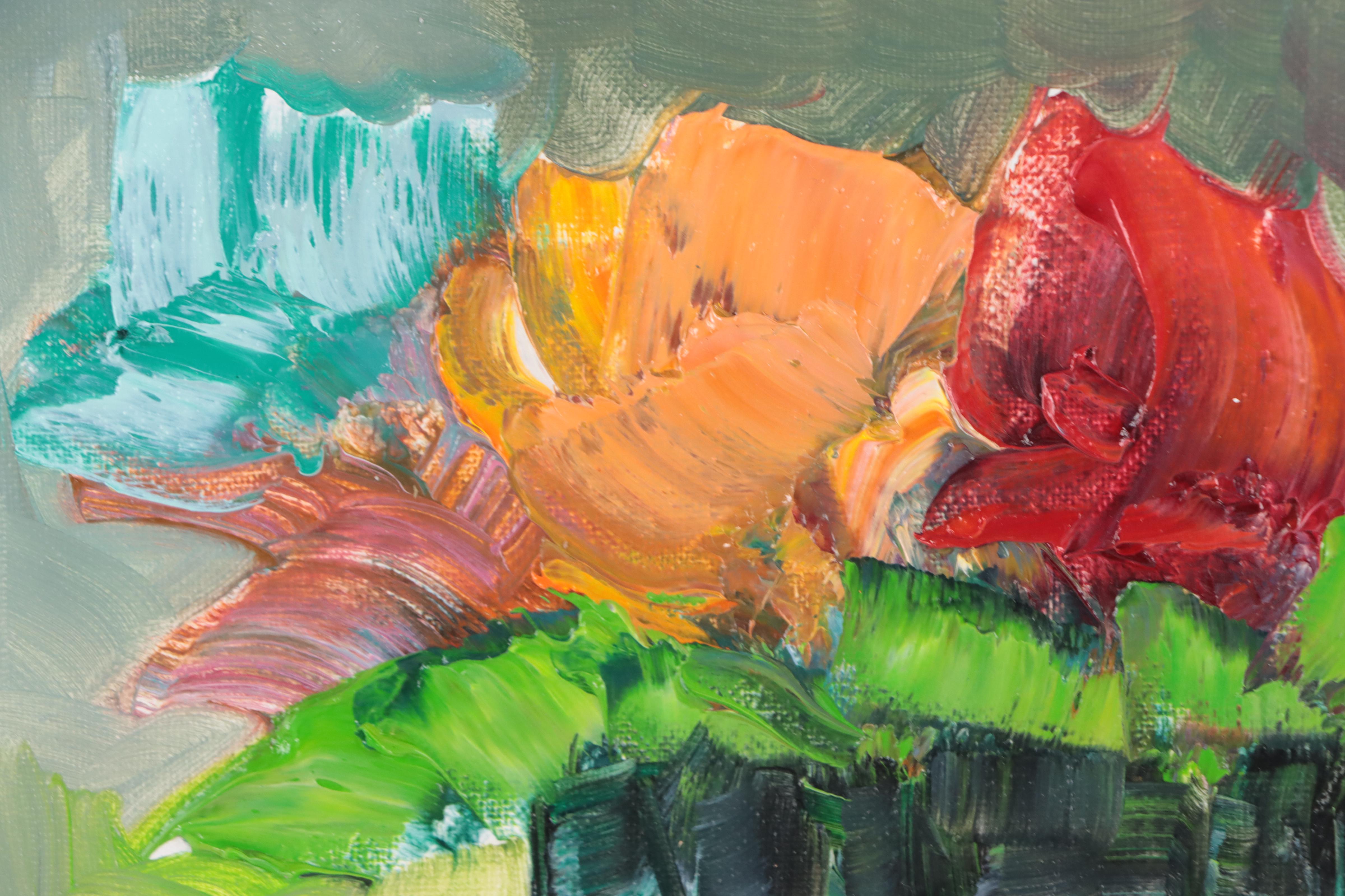 José M. Lima Floral Still Life Oil Painting, 2023