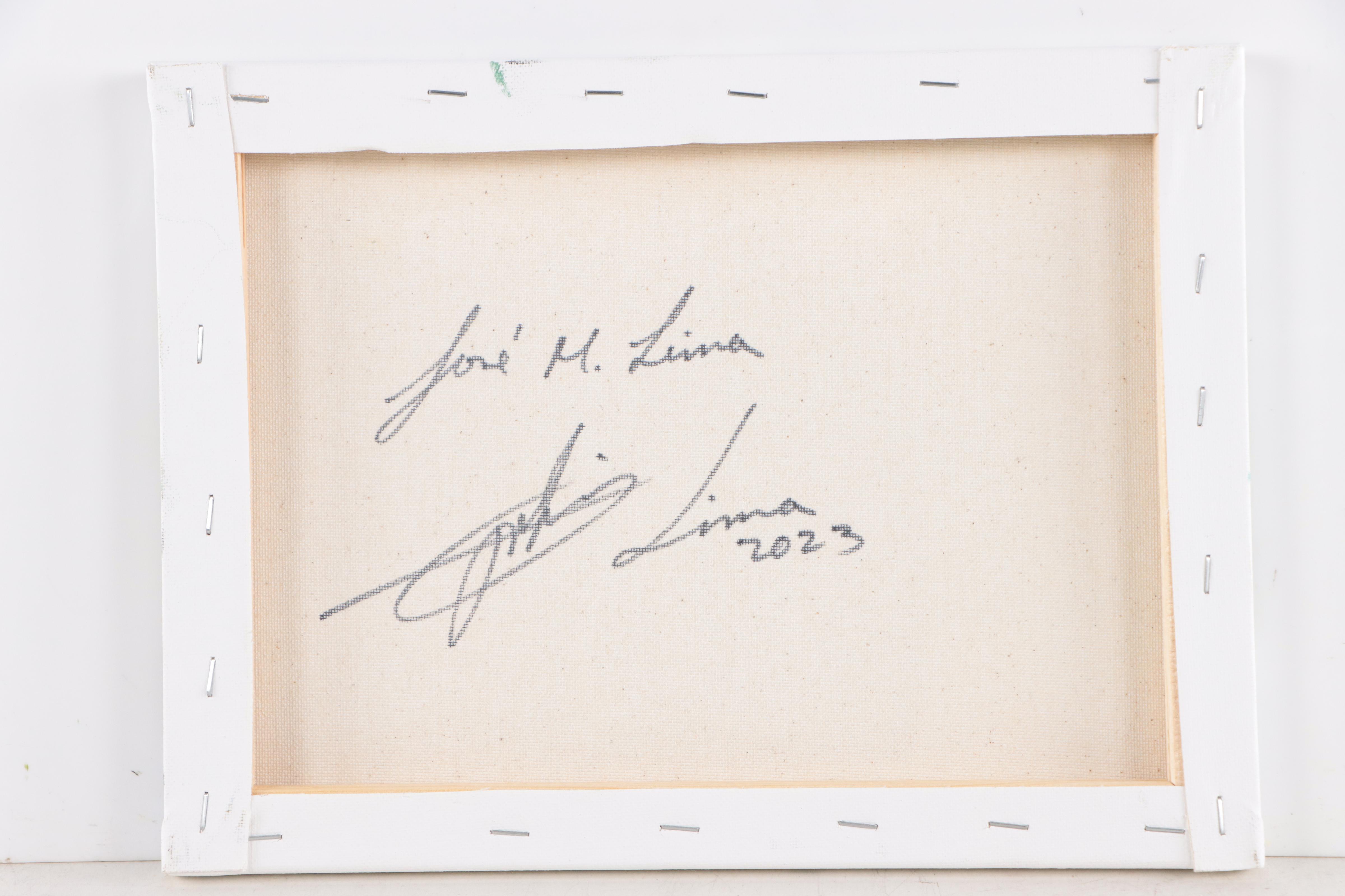 José M. Lima Floral Still Life Oil Painting, 2023