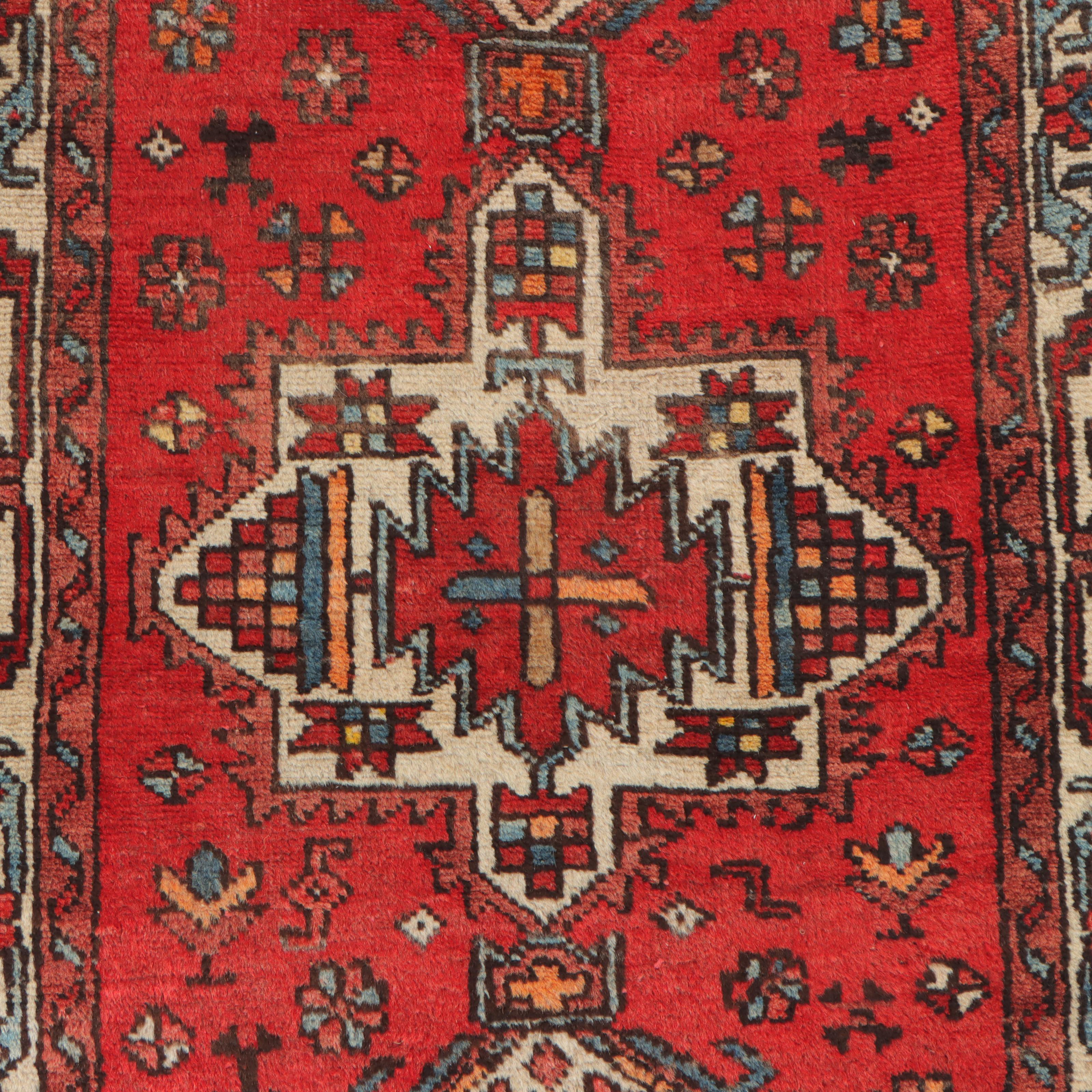 2'1 x 5'3 Hand-Knotted Persian Karaja Carpet Runner