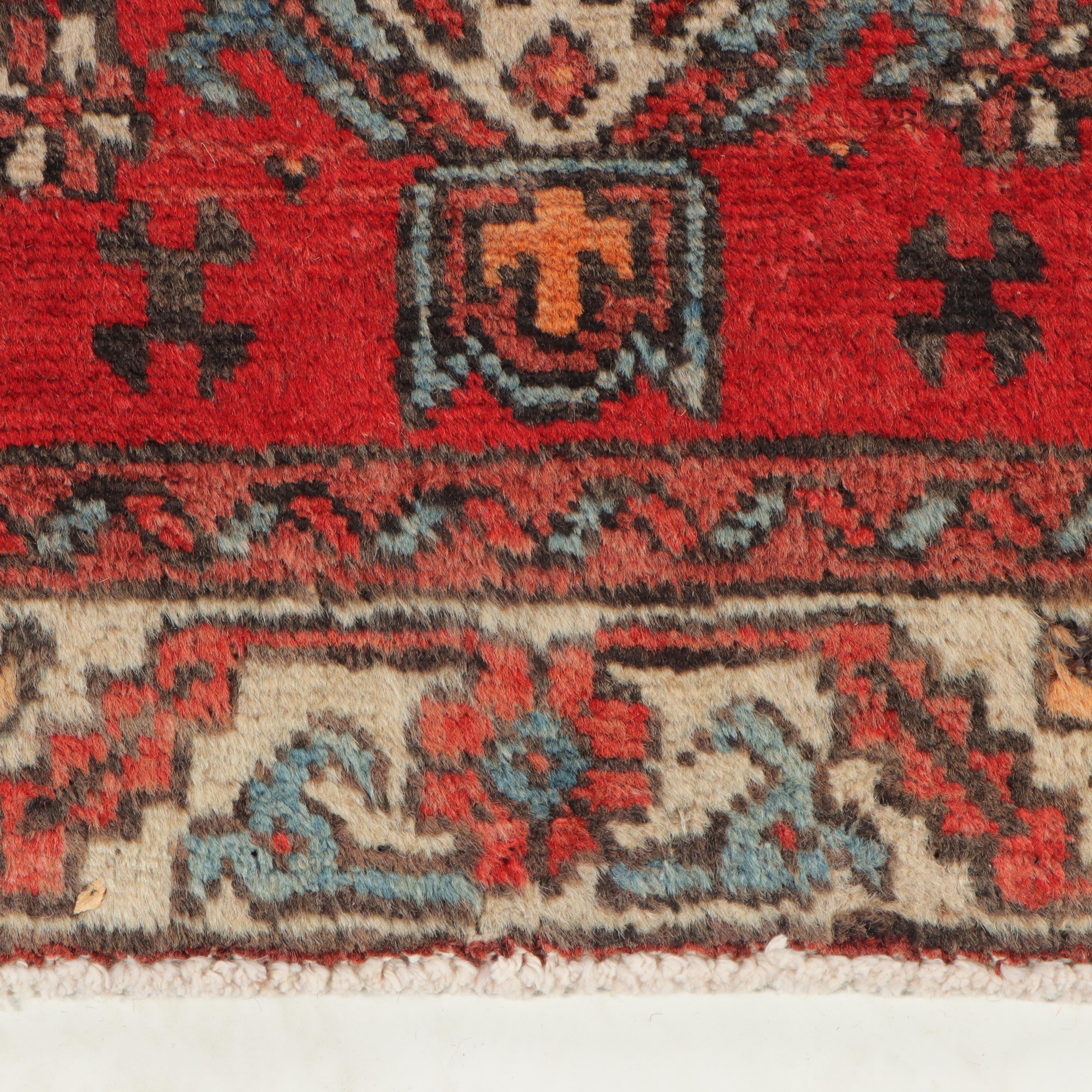 2'1 x 5'3 Hand-Knotted Persian Karaja Carpet Runner