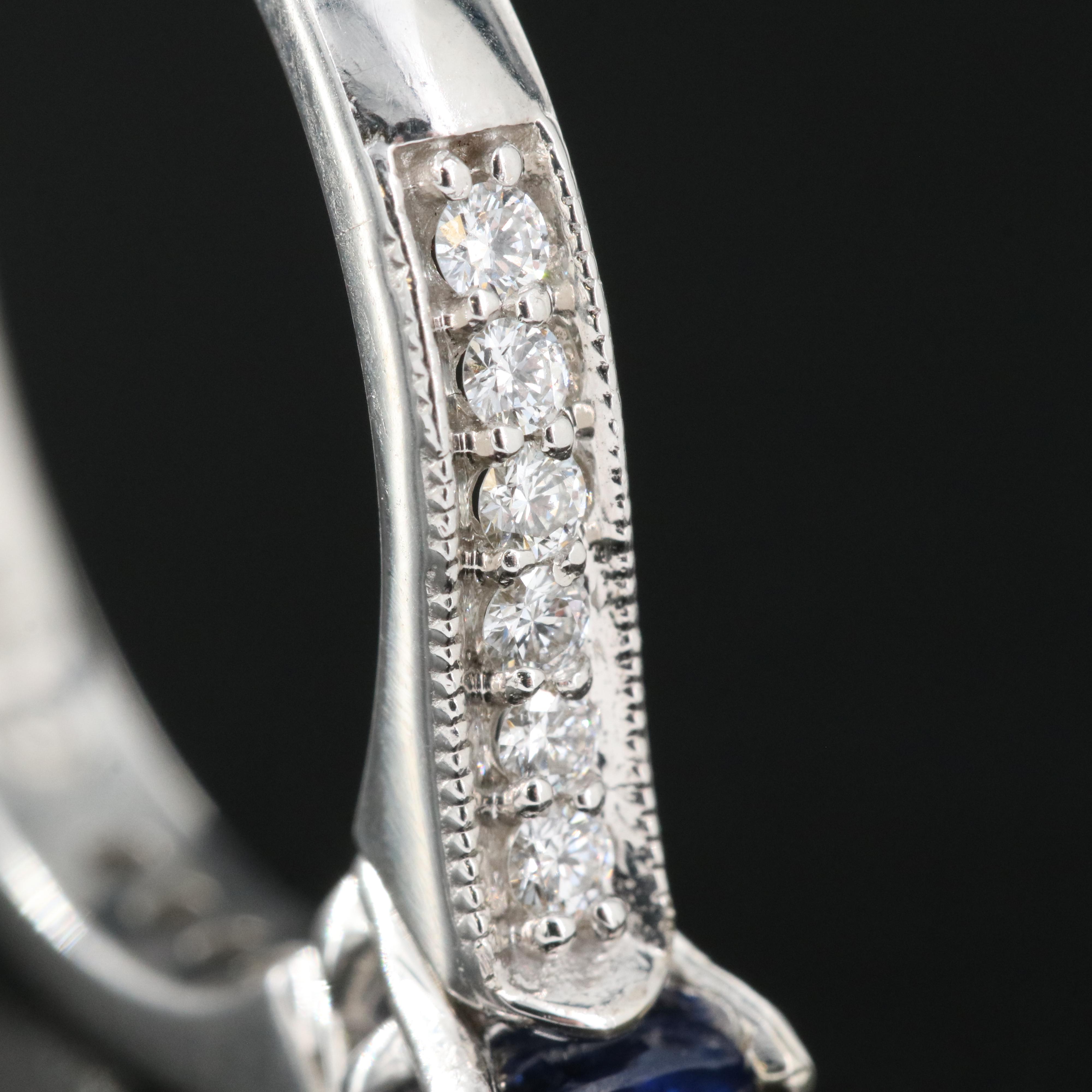 Alfred Levitt 14K 1.04 CT Sapphire and Diamond Ring