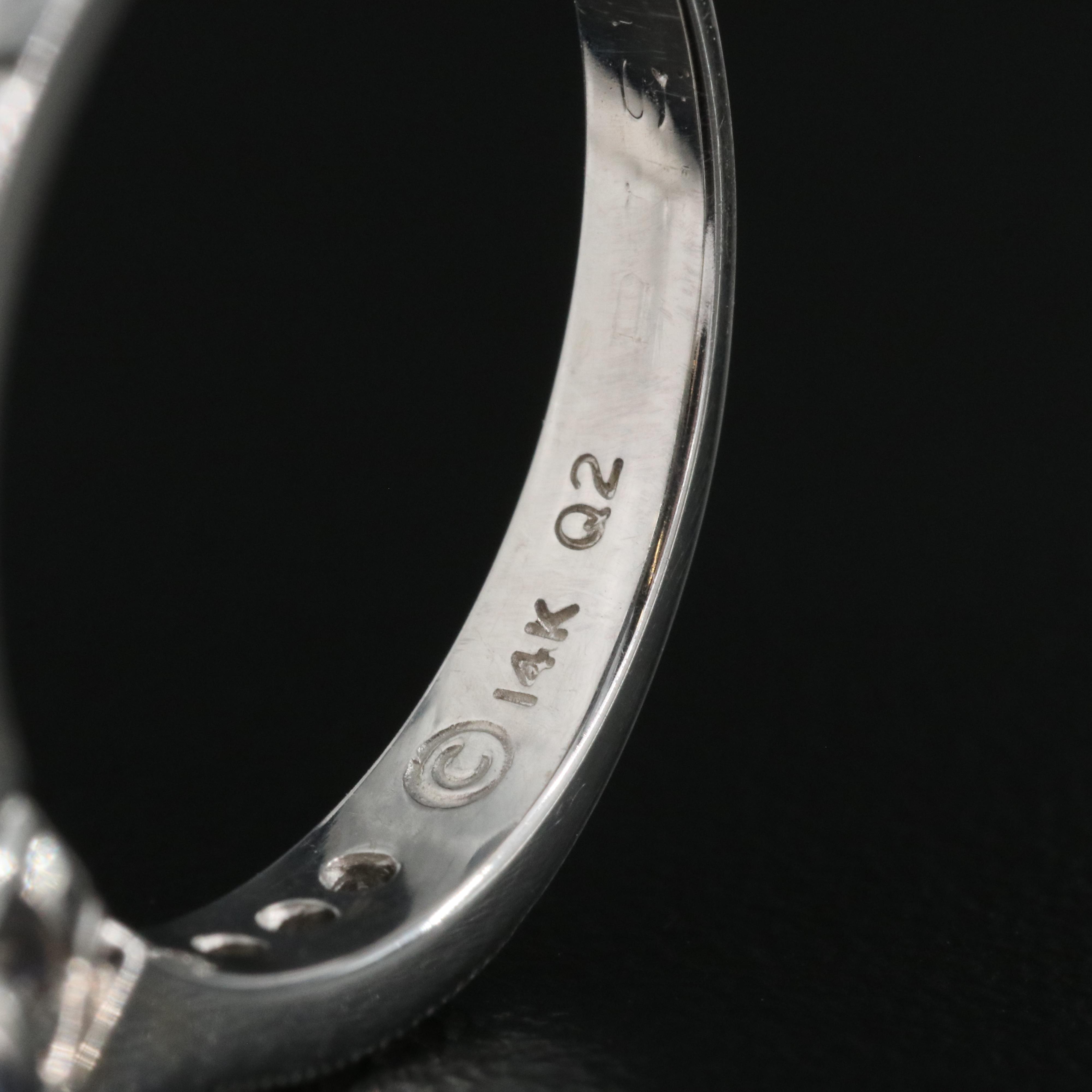 Alfred Levitt 14K 1.04 CT Sapphire and Diamond Ring