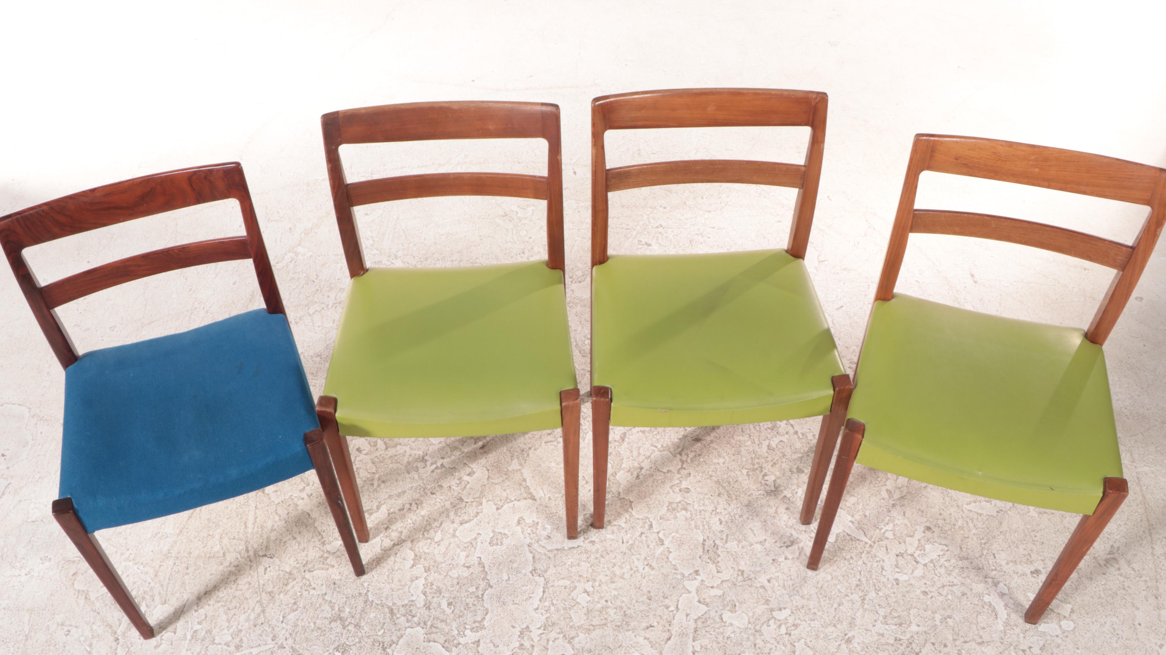 Nils Jonsson for Troeds "Garmi" Swedish Modern Teak and Rosewood Chairs, 1960s