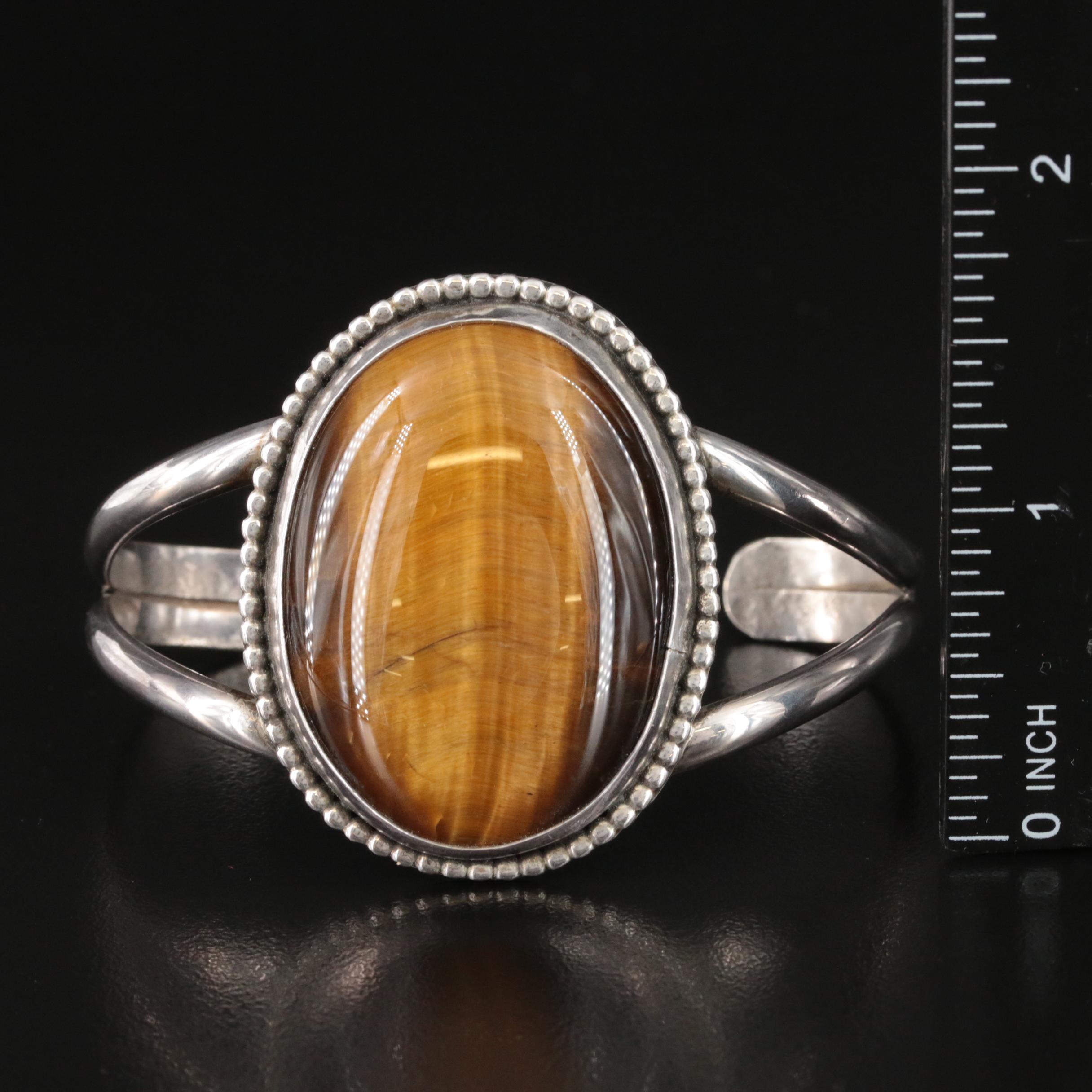 Sterling Tiger's Eye Jewelry Including Southwestern Style
