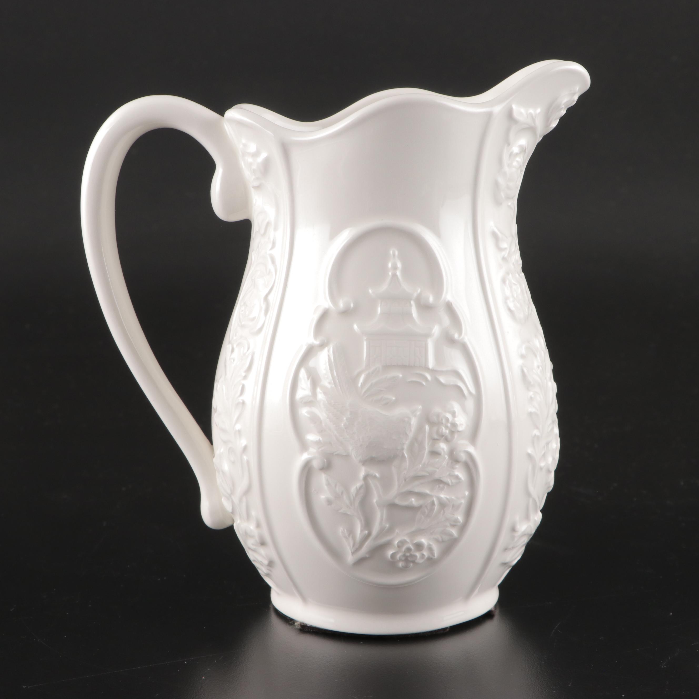 Two's Company and Other English Victorian Parian Style Pitchers