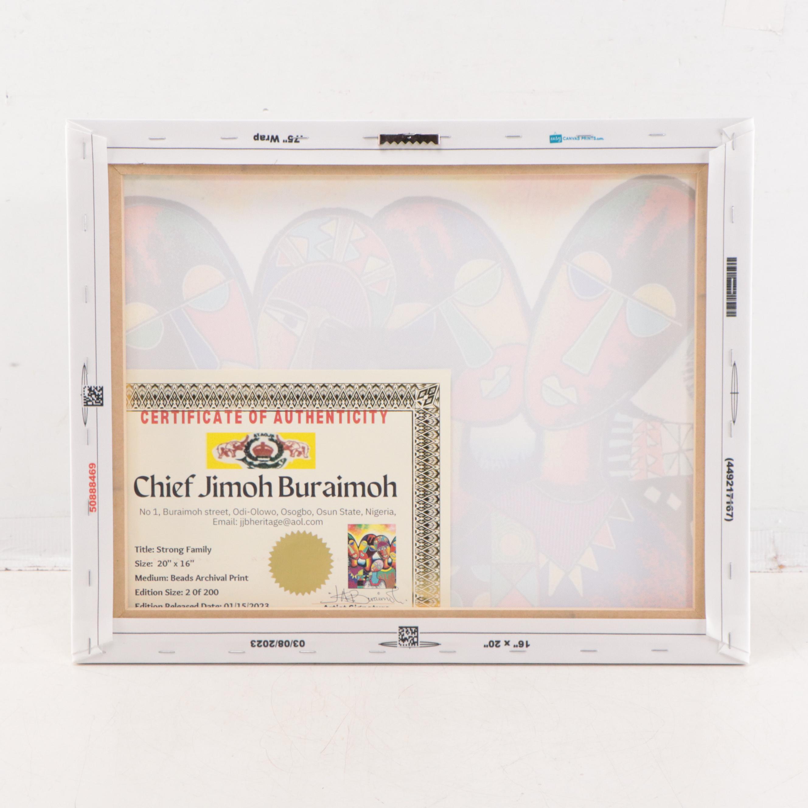 Chief Jimoh Buraimoh Giclée "Strong Family," 2023