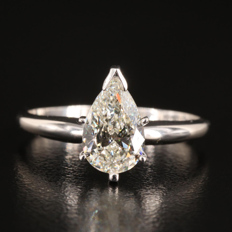 14K 1.25 CT Lab Grown Diamond Solitaire Ring