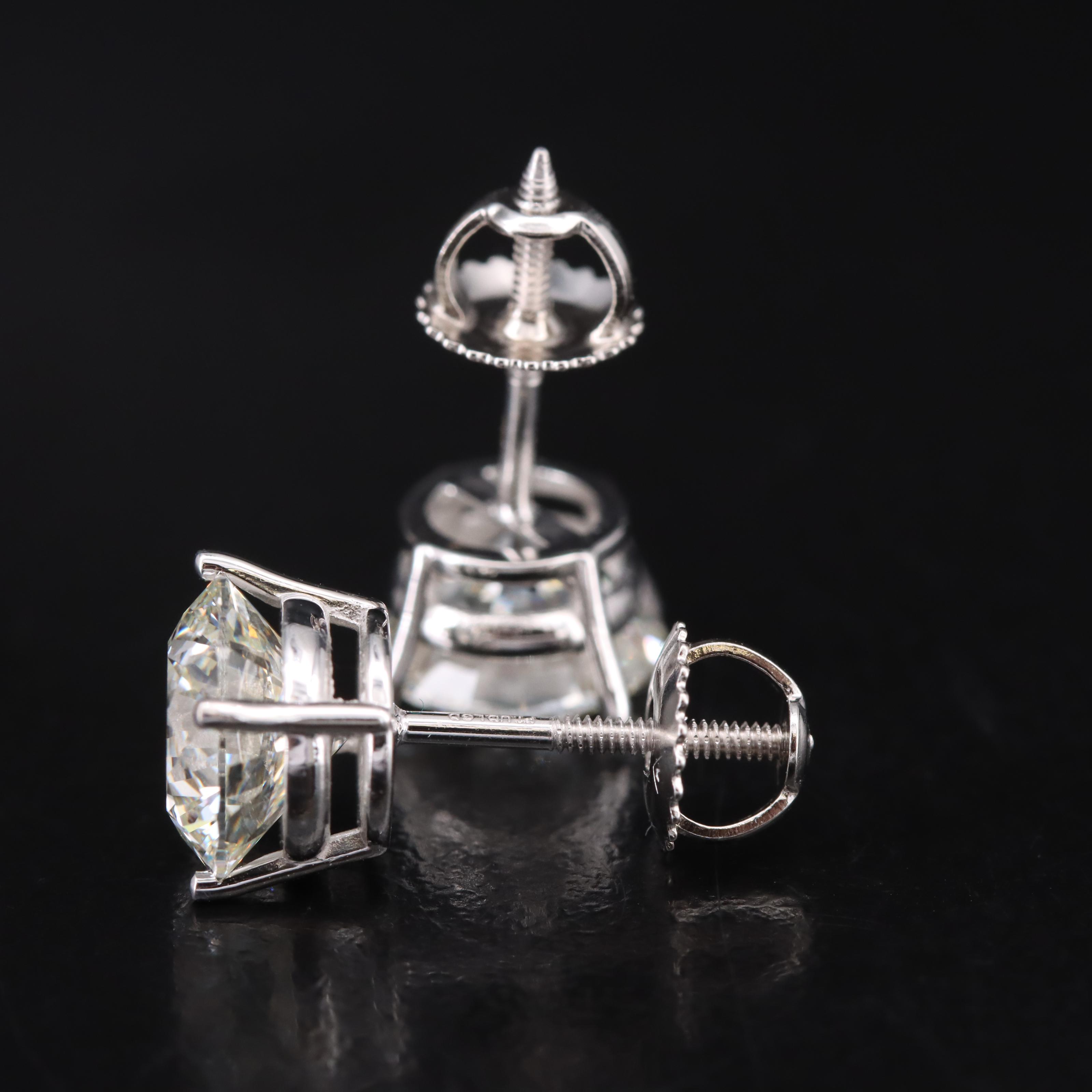 Platinum 3.88 CTW Lab Grown Diamond Stud Earrings