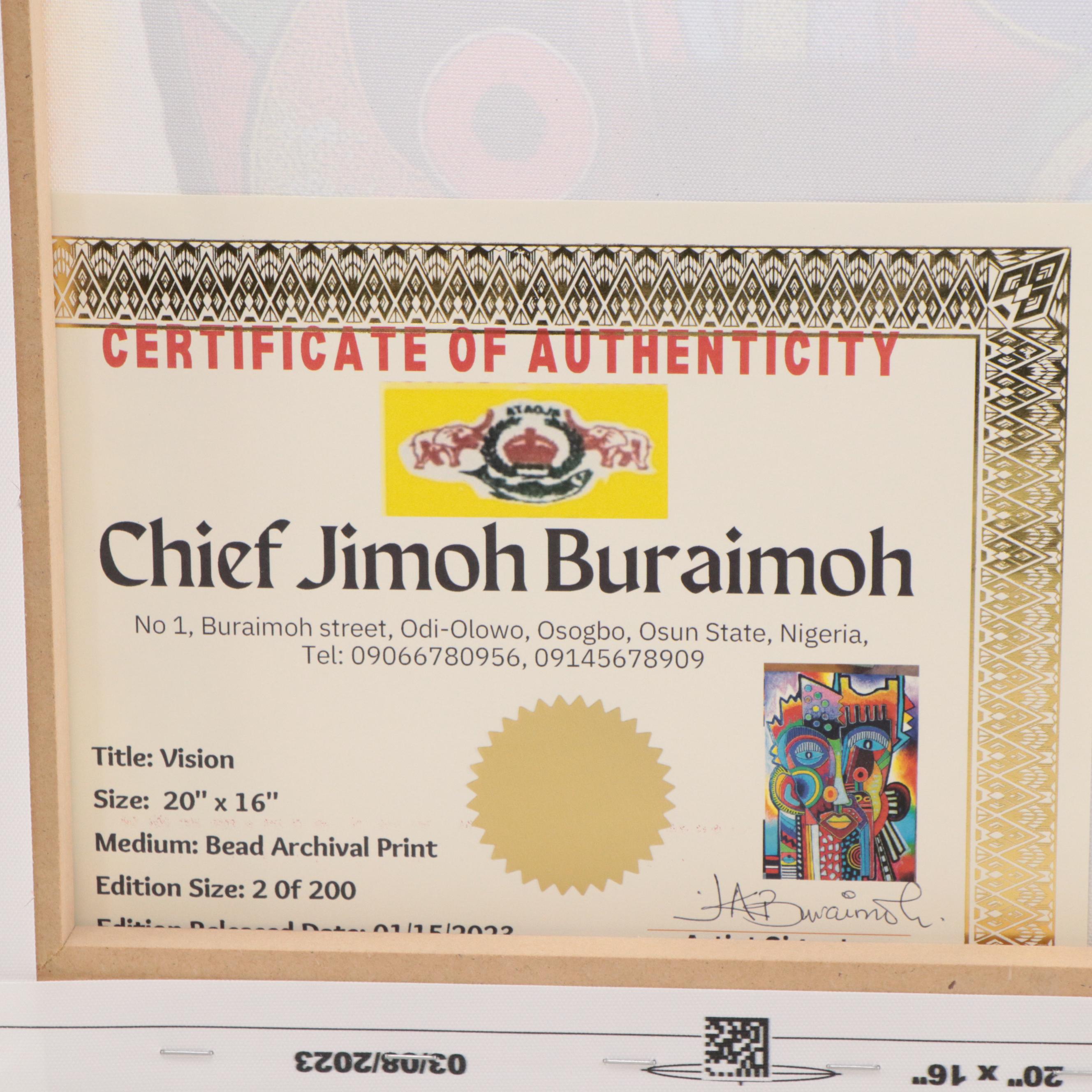 Chief Jimoh Buraimoh Giclée "Vision," 2023