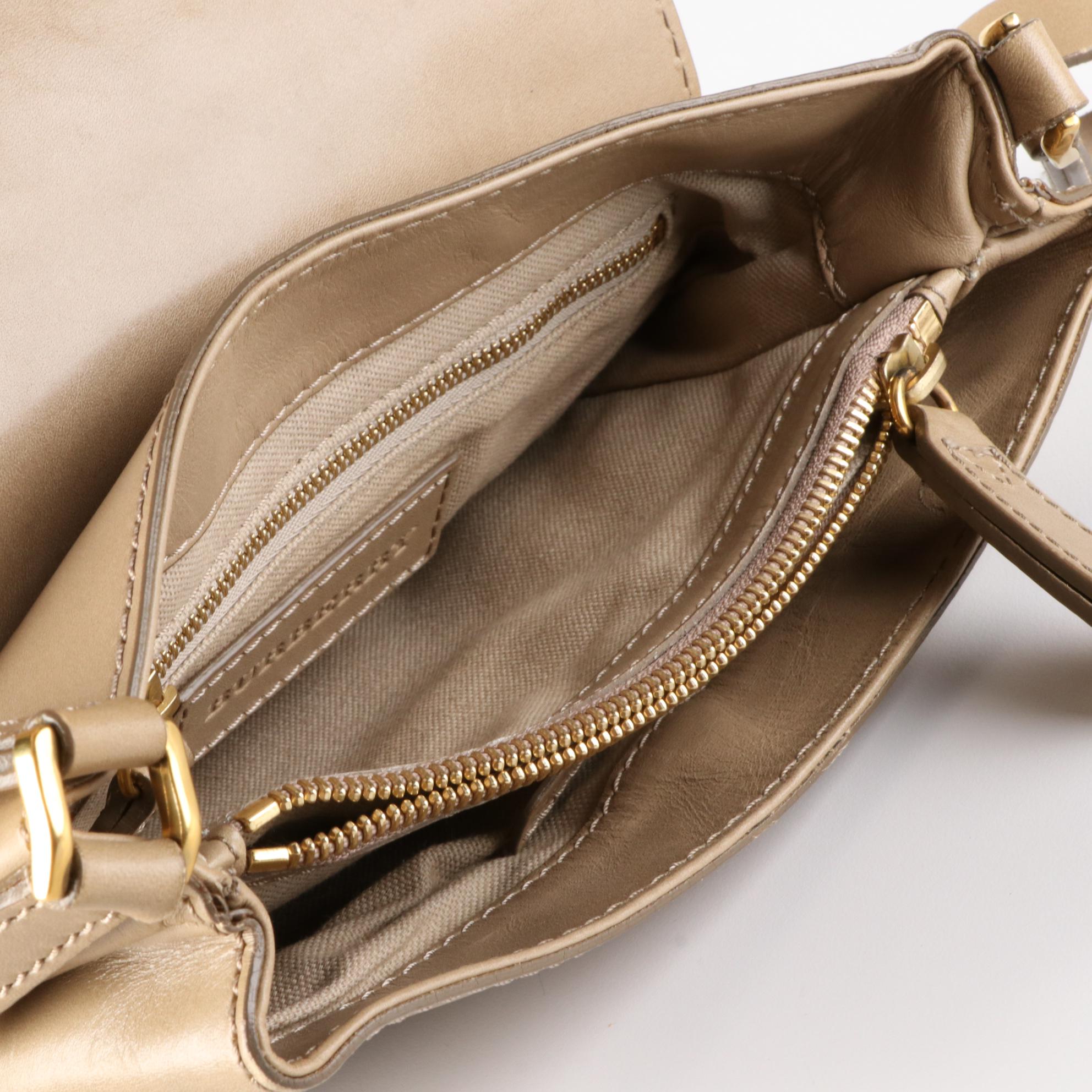 Burberry Small Crossbody Bag in Leather and Check Printed Canvas