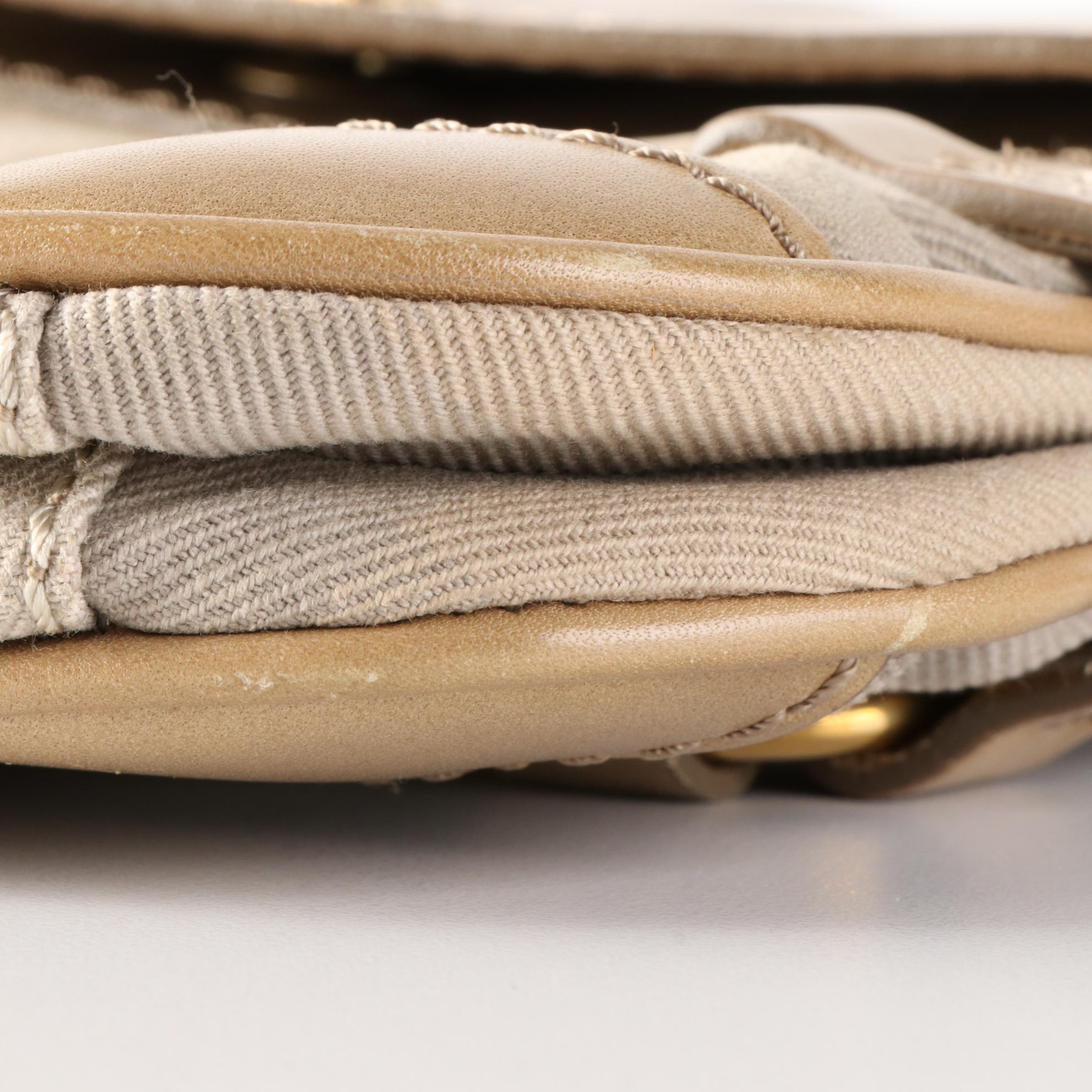 Burberry Small Crossbody Bag in Leather and Check Printed Canvas