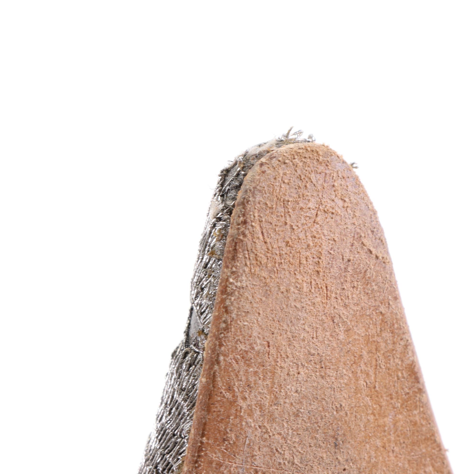 Prada Pointed Toe Slingbacks in Argento Silver Lace