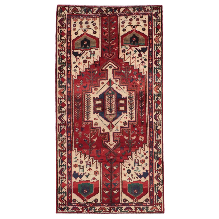 5' x 9'9 Hand-Knotted Persian Zanjan Area Rug