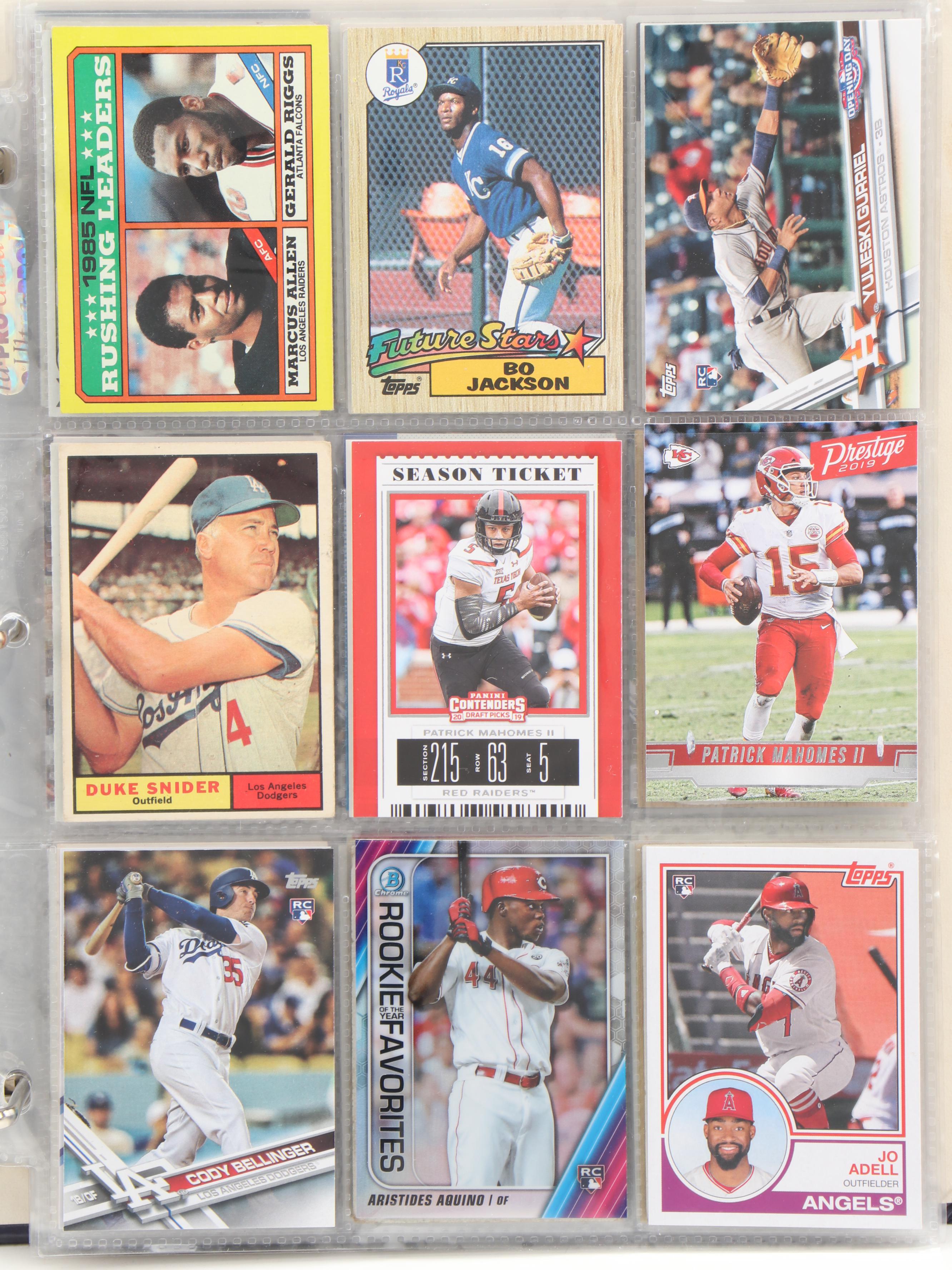 Topps, More Sports Cards Including Jackson and More Rookies, Namath, 1960s–2020s