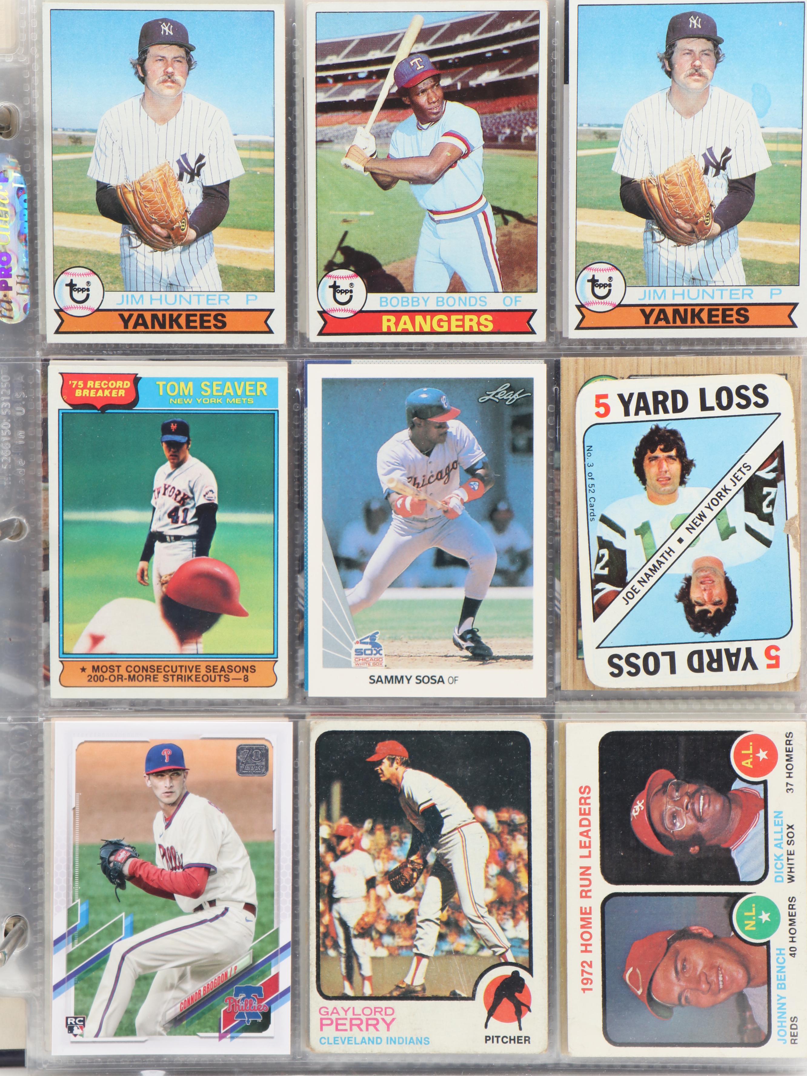 Topps, More Sports Cards Including Jackson and More Rookies, Namath, 1960s–2020s