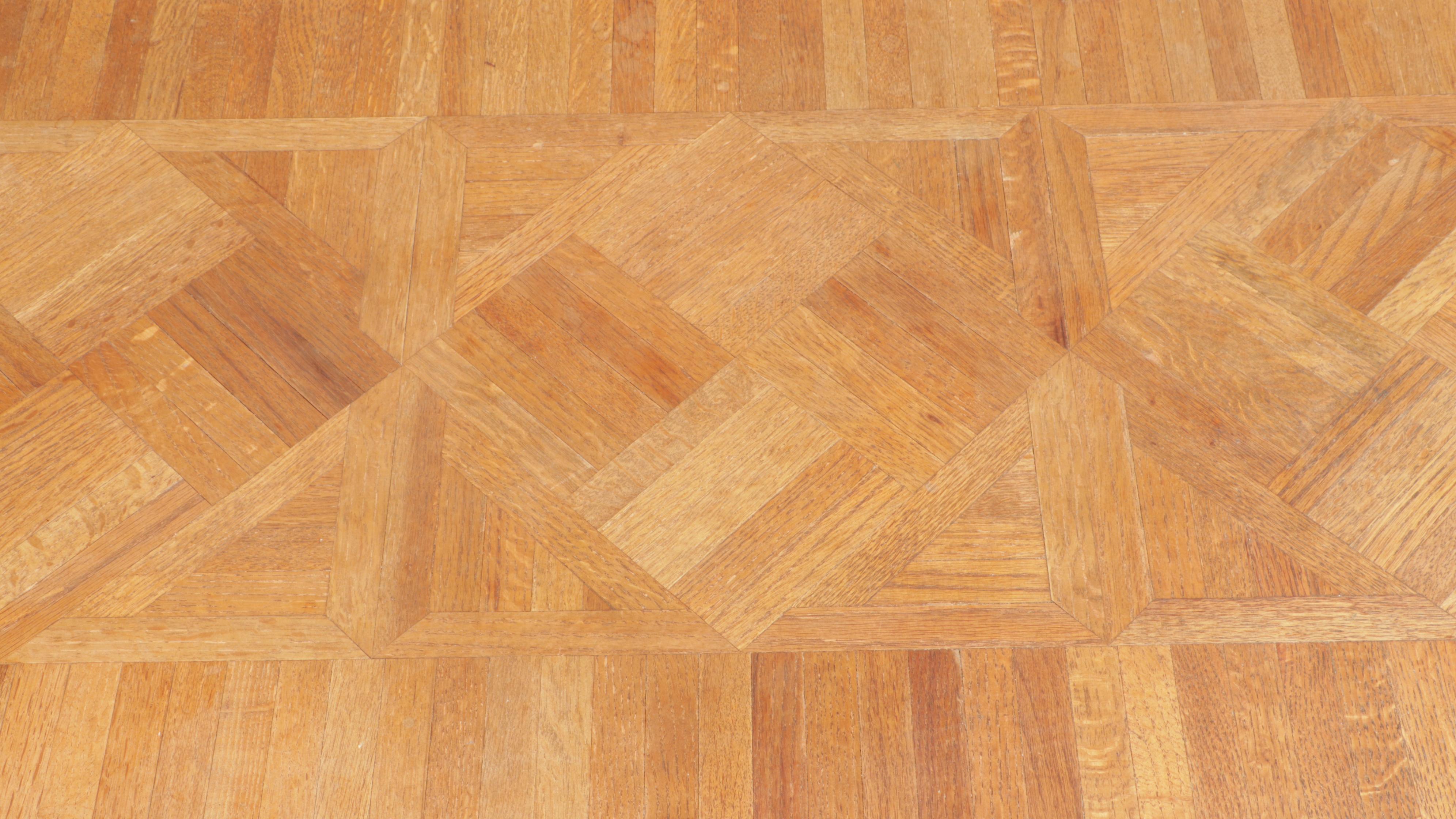 Modernist Oak and Parquetry Coffee Table, Late 20th Century