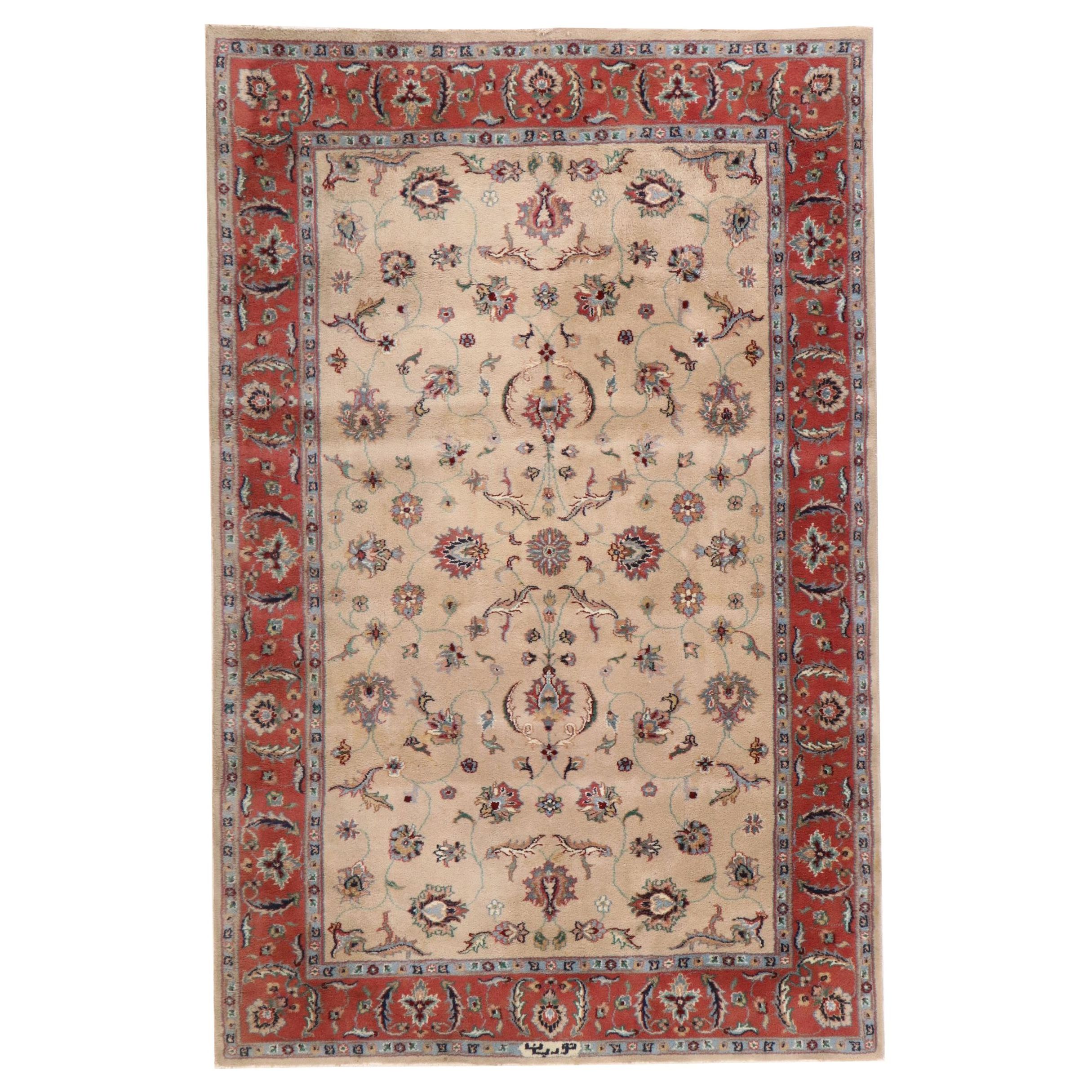 5'5 x 8'5 Hand-Knotted Indo-Persian Tabriz Area Rug