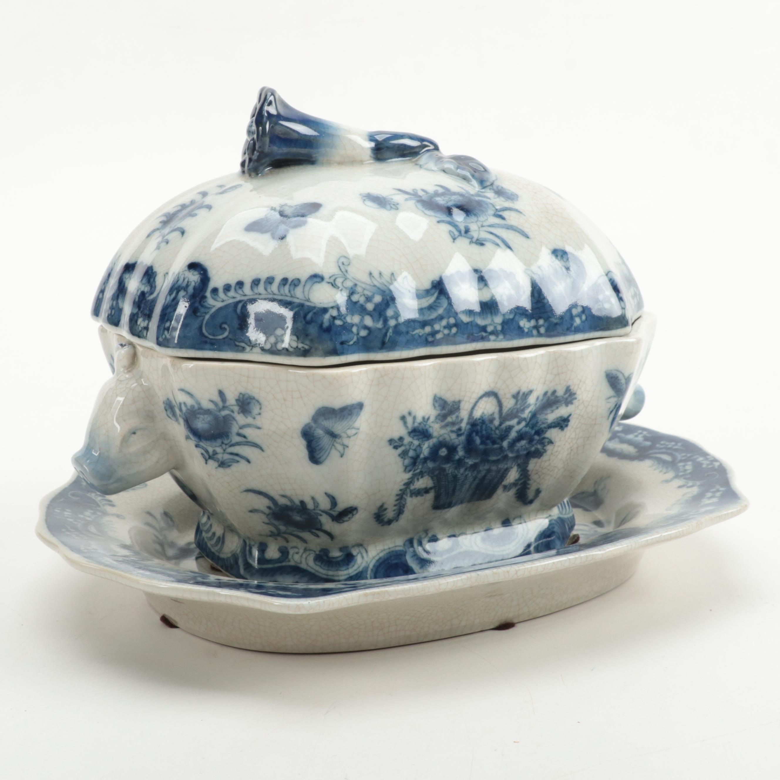 Victoria Ware and Other Chinese Earthenware English Style Transferware Tableware