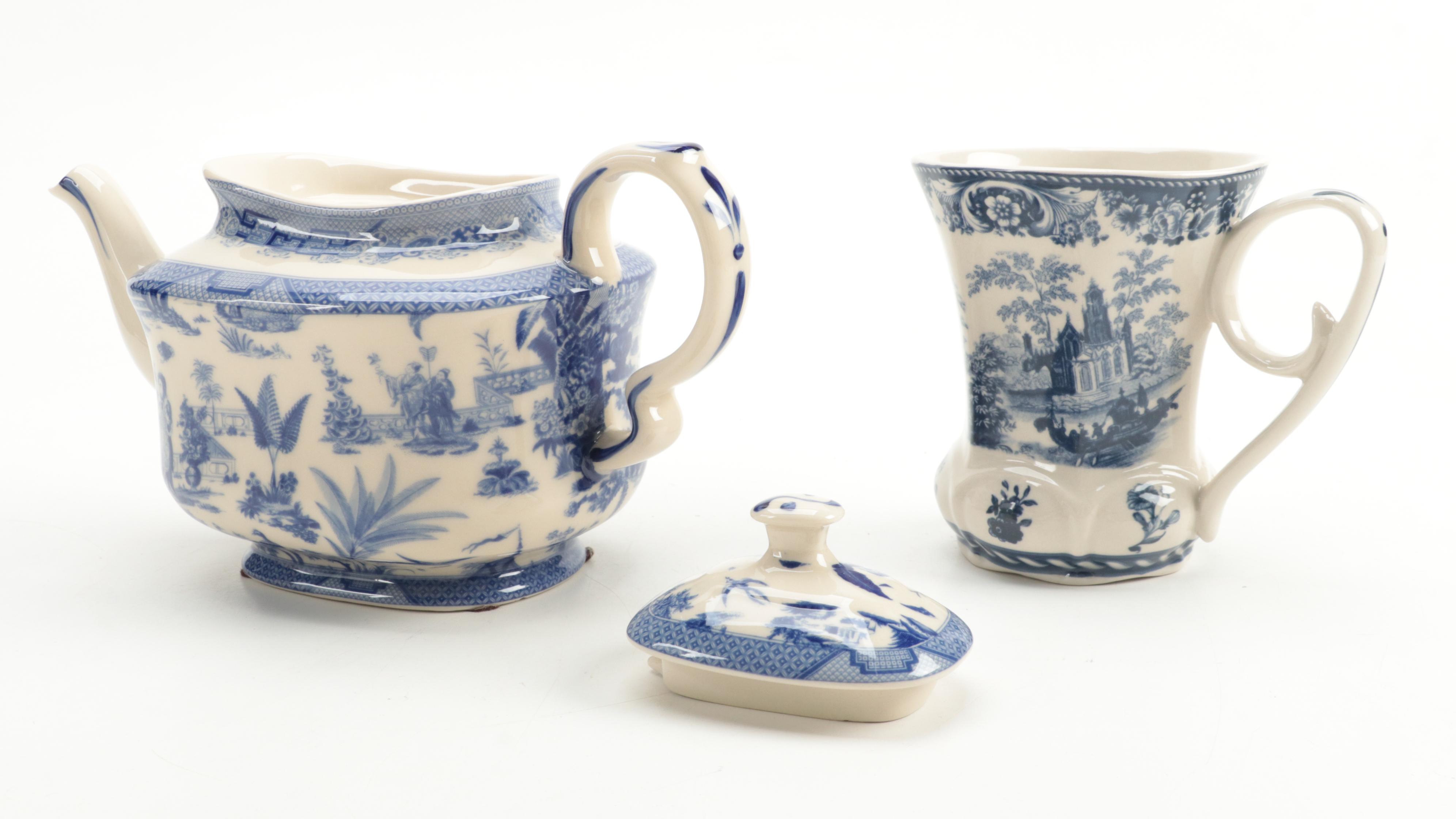 Victoria Ware and Other Chinese Earthenware English Style Transferware Tableware