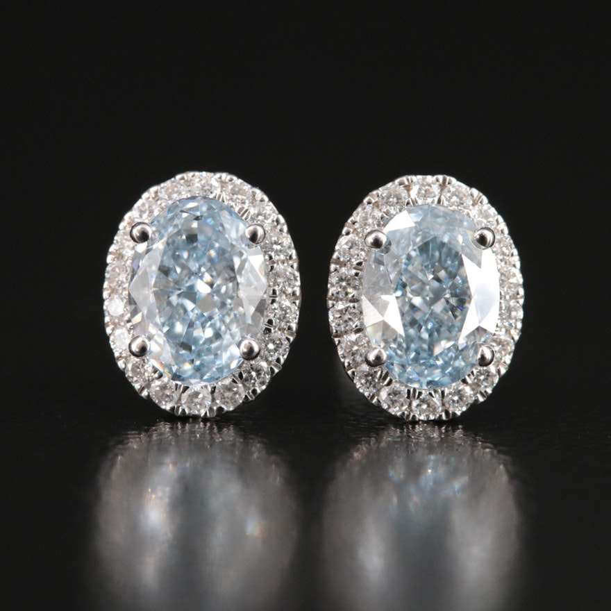 14K 2.06 CTW Lab Grown Diamond Stud Earrings