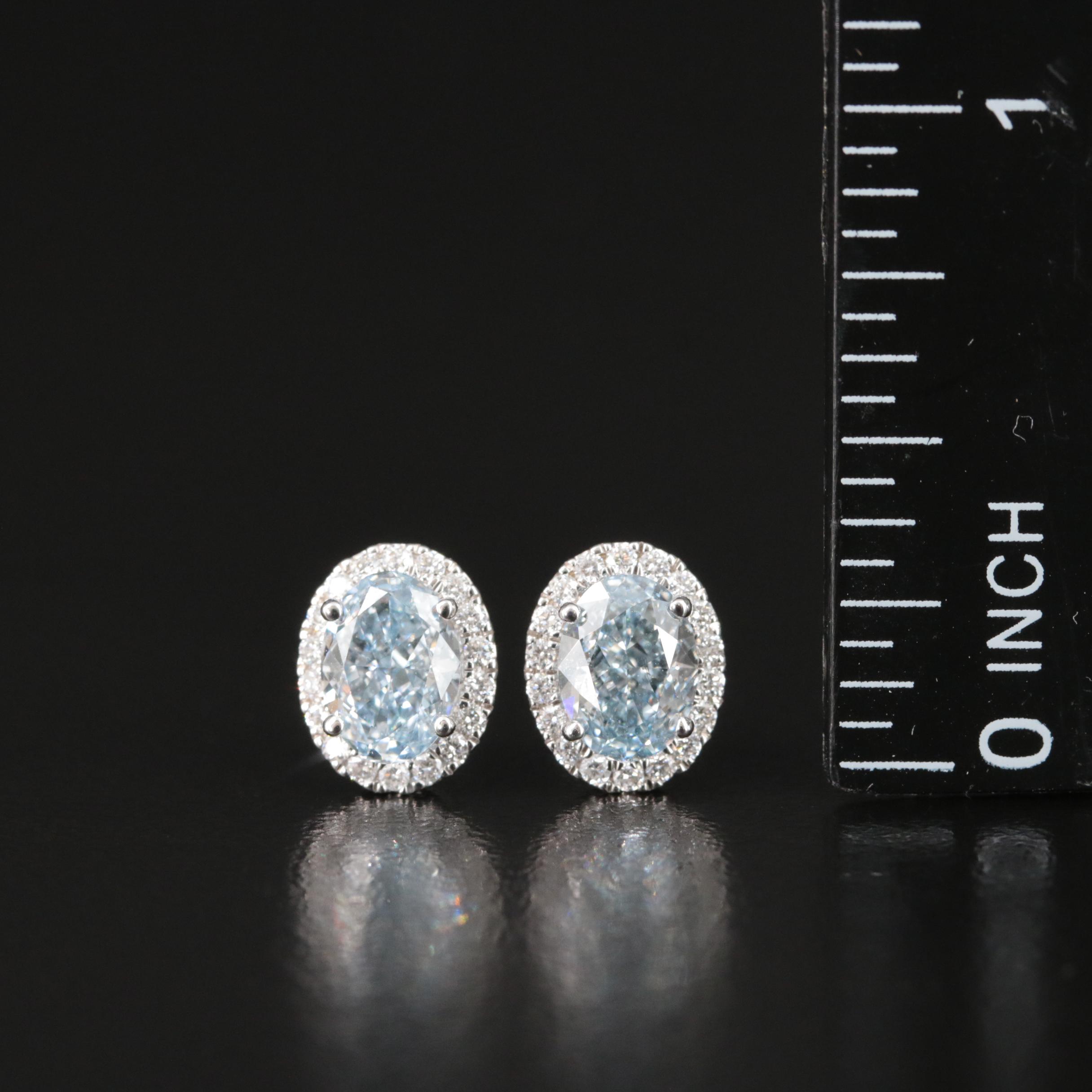 14K 2.06 CTW Lab Grown Diamond Stud Earrings