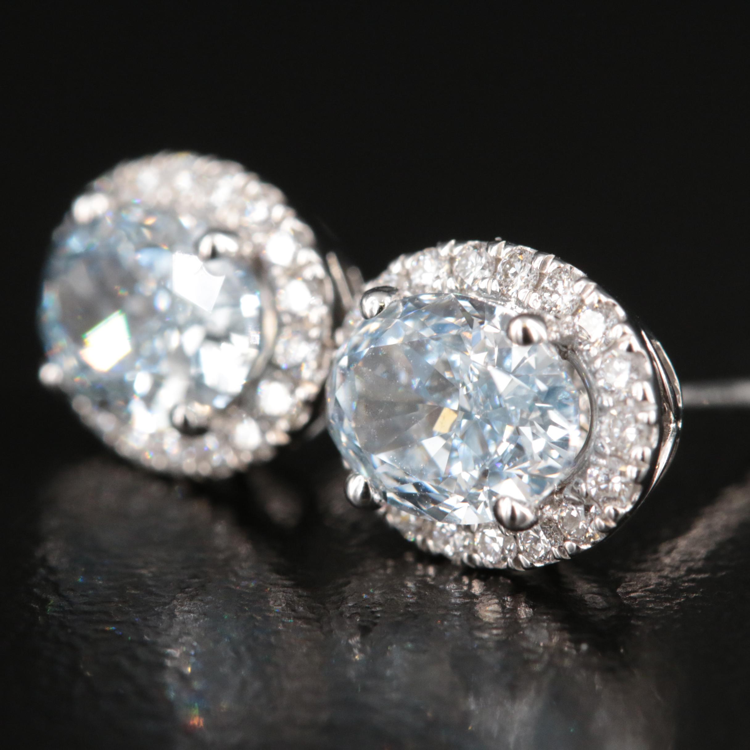 14K 2.06 CTW Lab Grown Diamond Stud Earrings