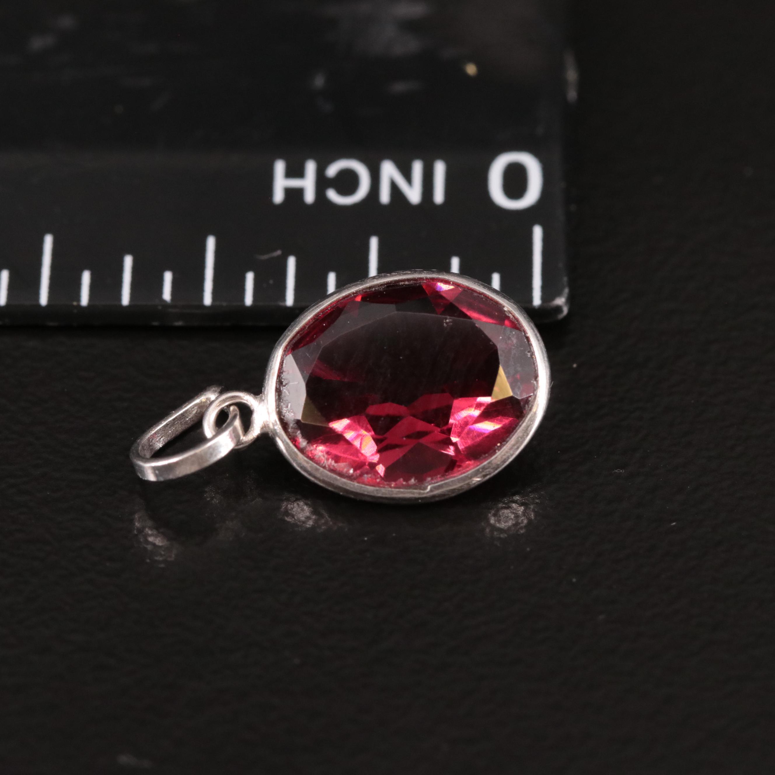 14K Rhodolite Garnet Pendant