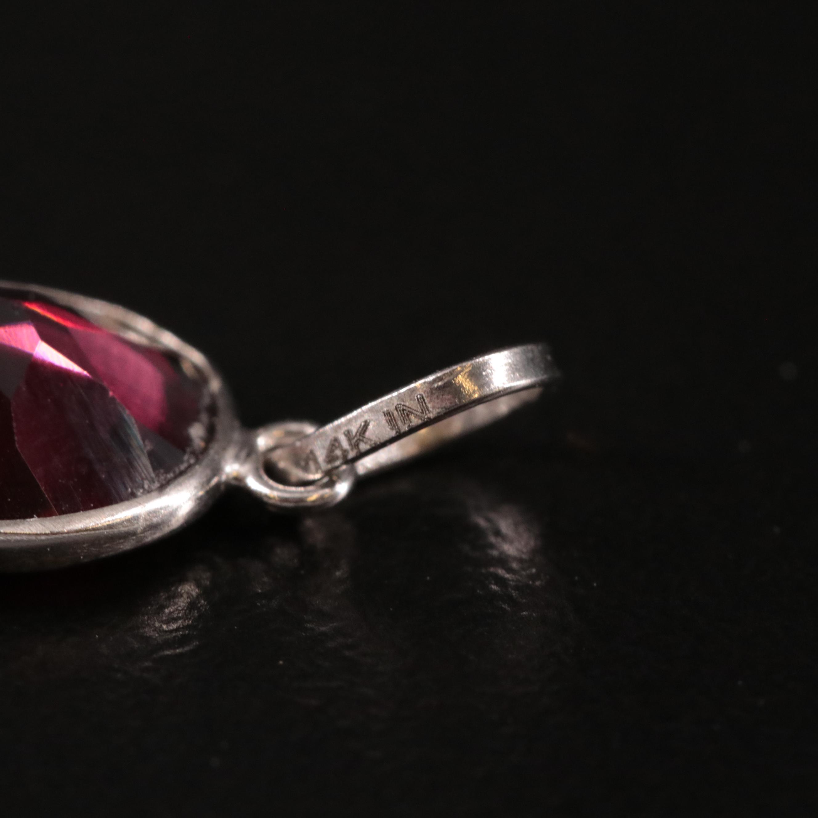 14K Rhodolite Garnet Pendant