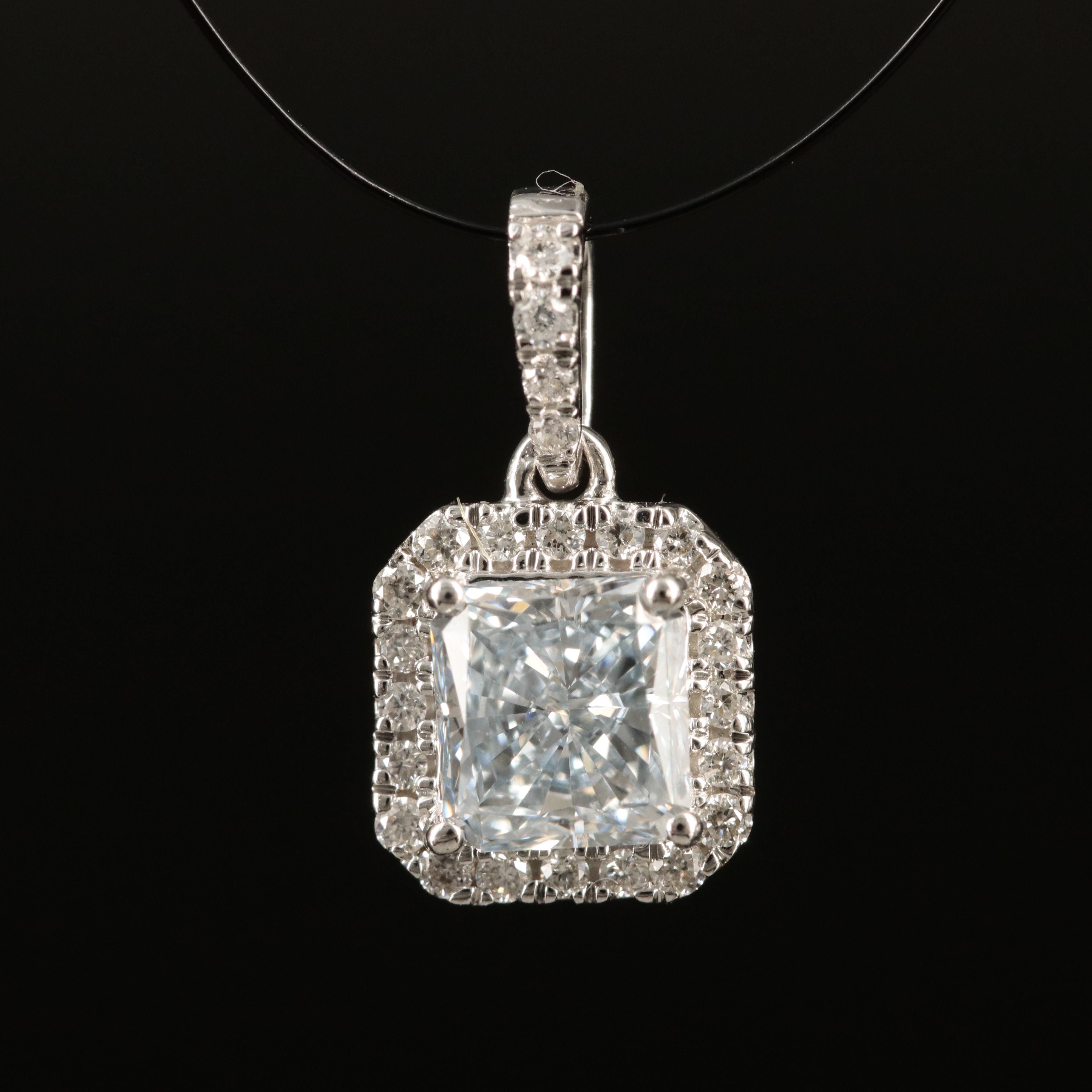 14K 0.72 CTW Lab Grown Diamond Pendant