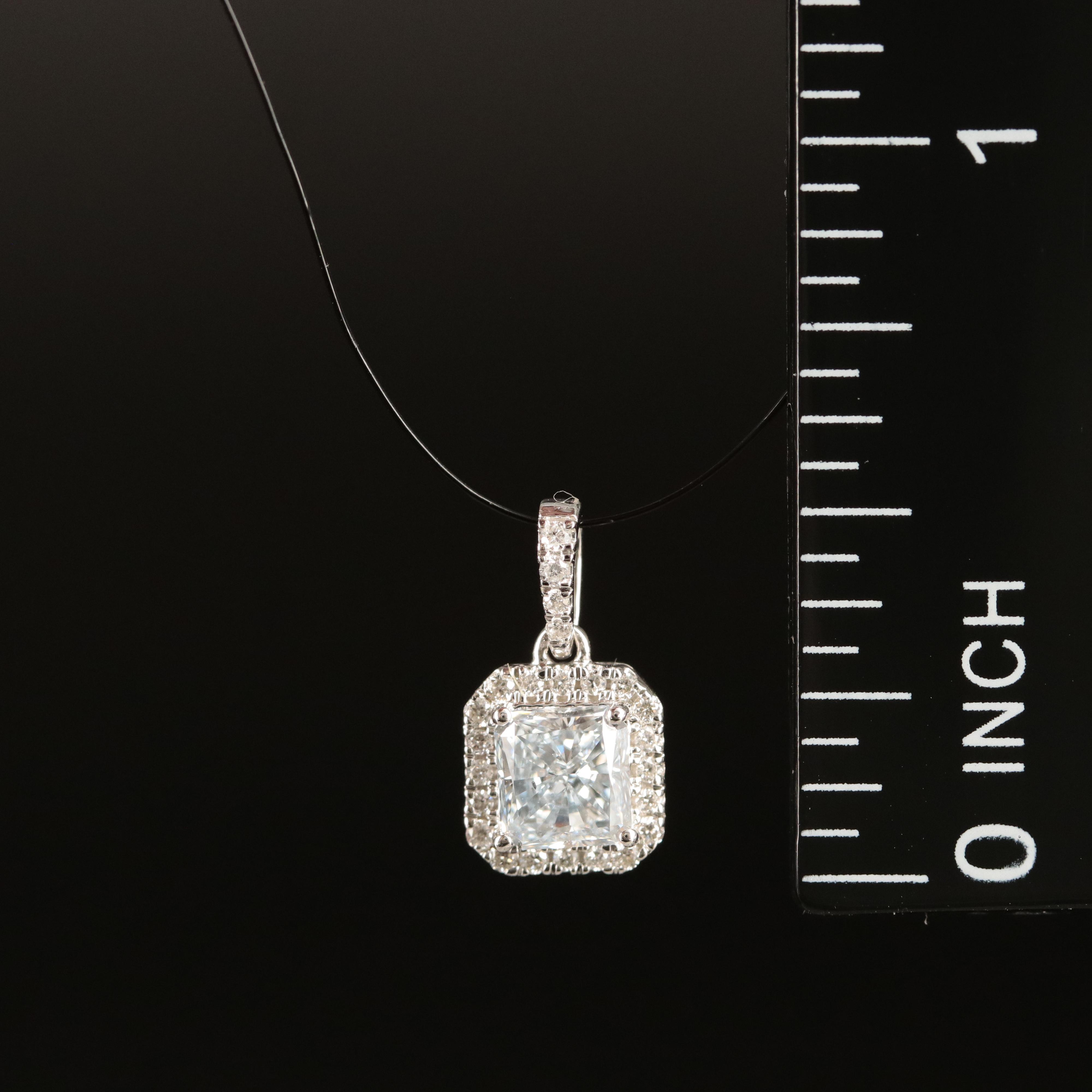 14K 0.72 CTW Lab Grown Diamond Pendant